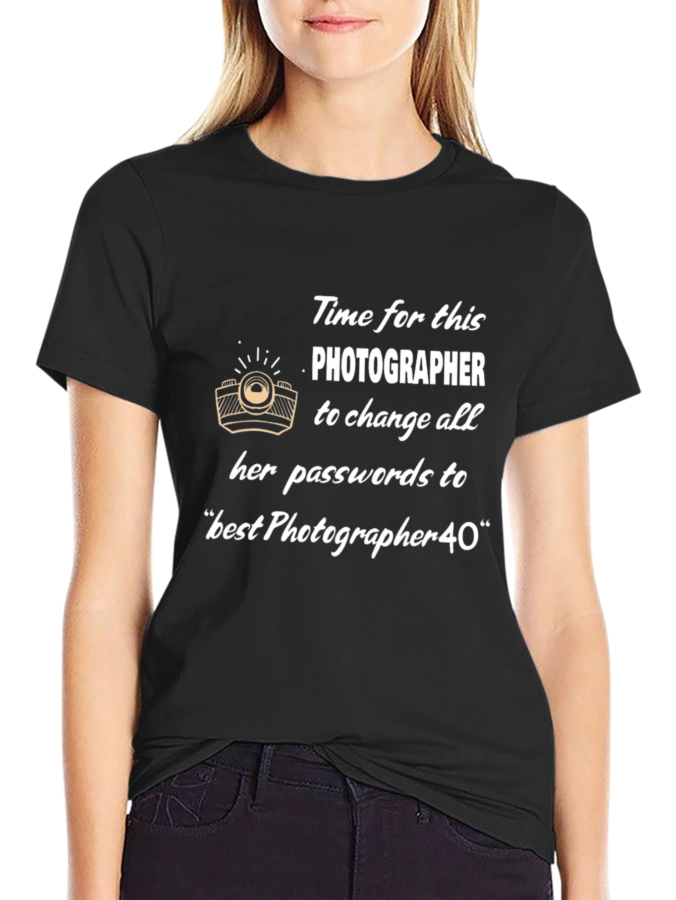 Photographer Password T-Shirt - Unisex Black Tee