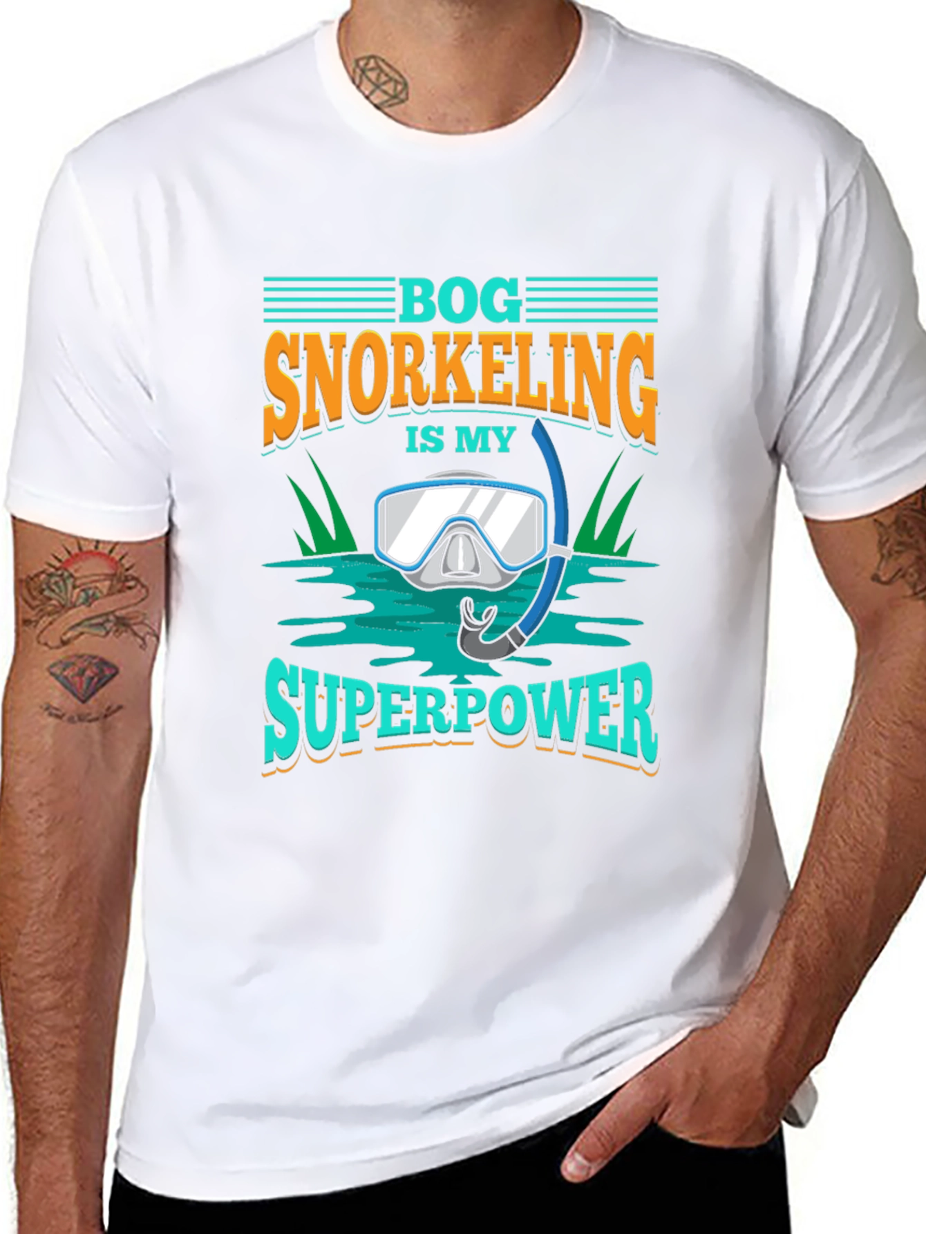 Bog Snorkeling Superpower Graphic Tee