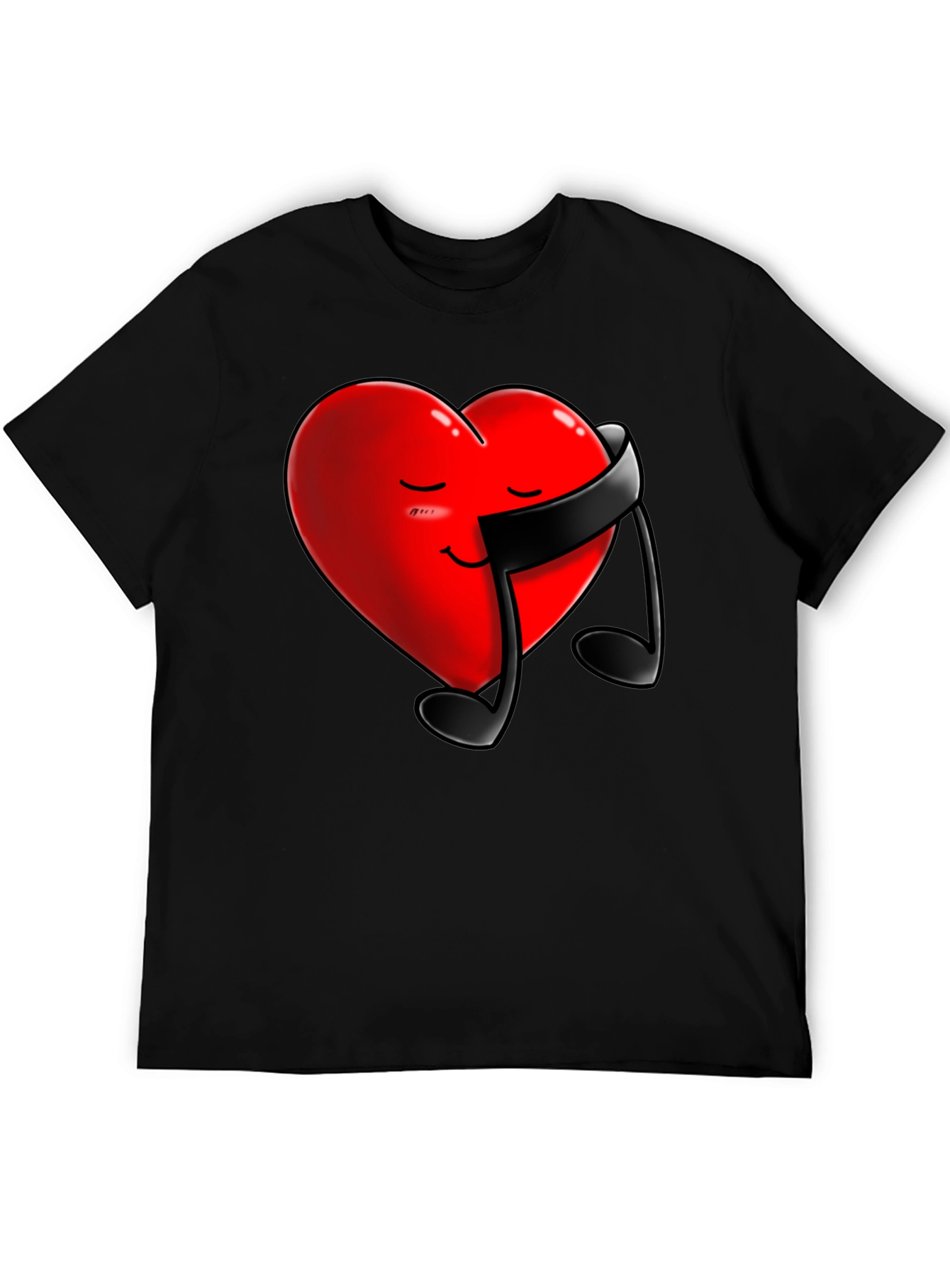 Heart Music Note Graphic Tee