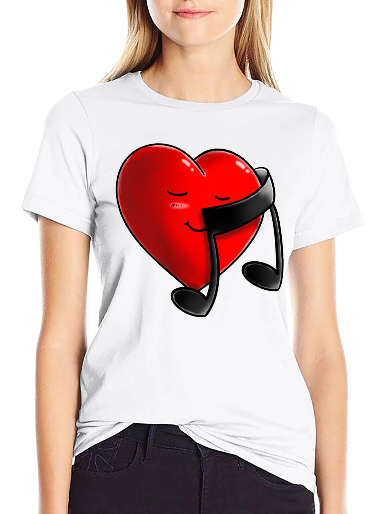 Heart Music Note Graphic Tee
