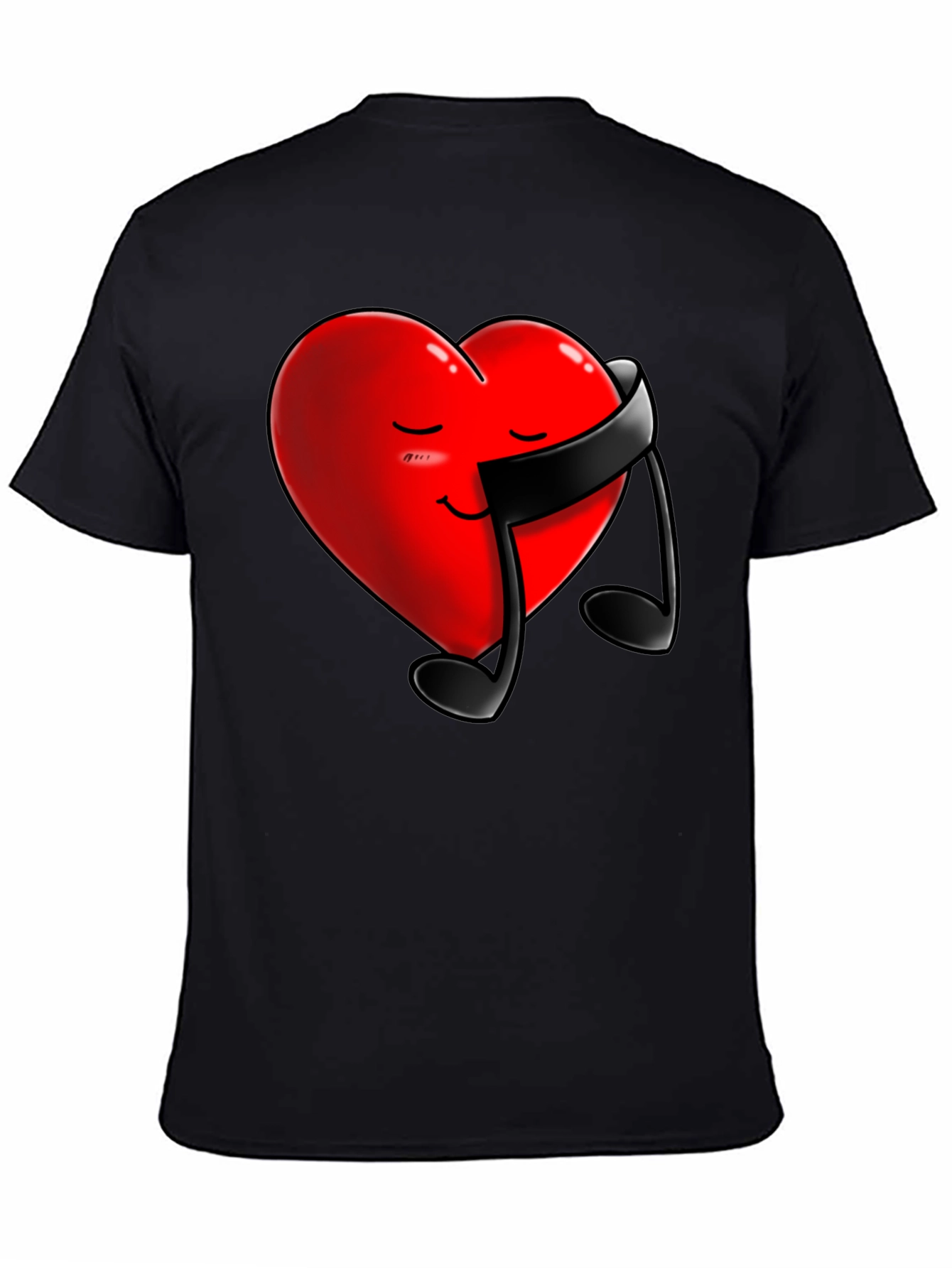 Heart Music Note Graphic Tee