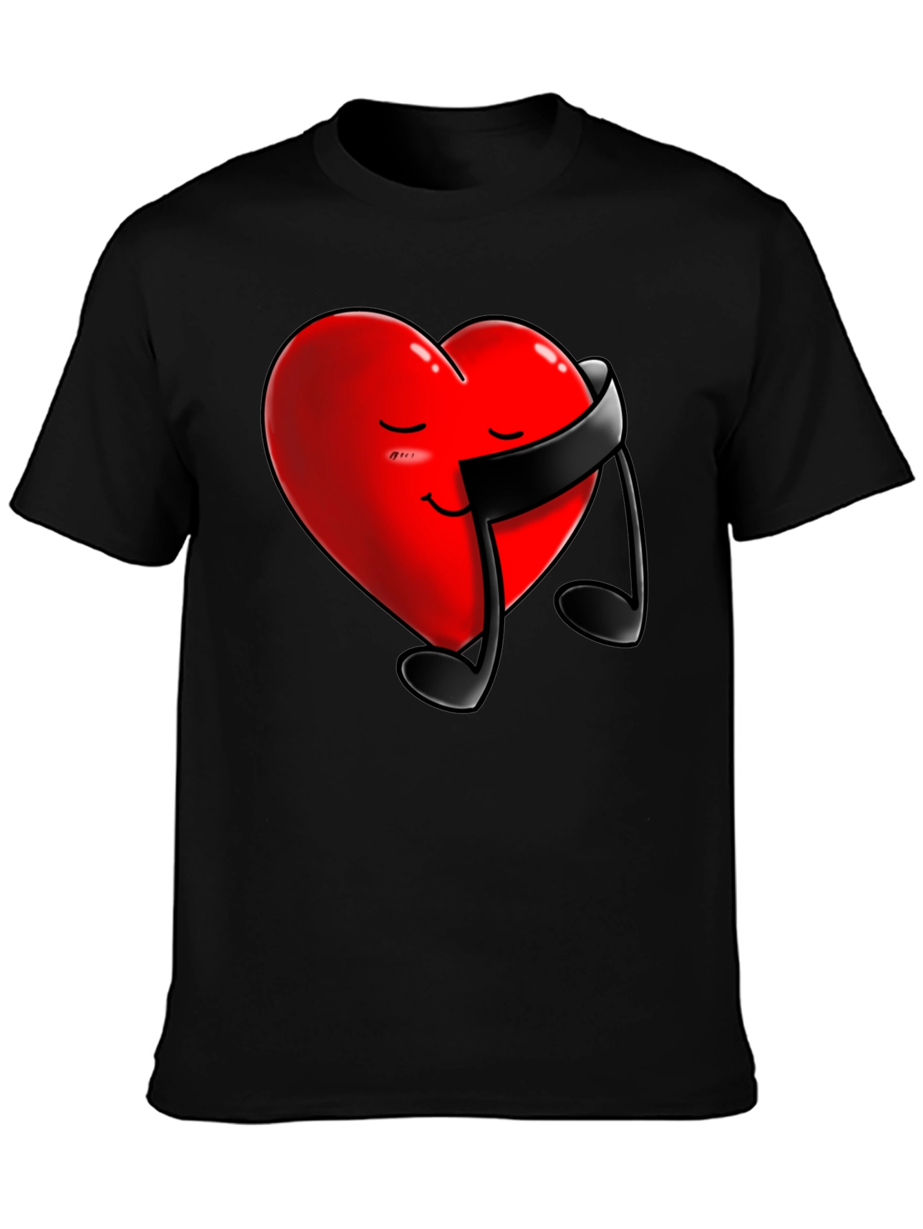 Heart Music Note Graphic Tee
