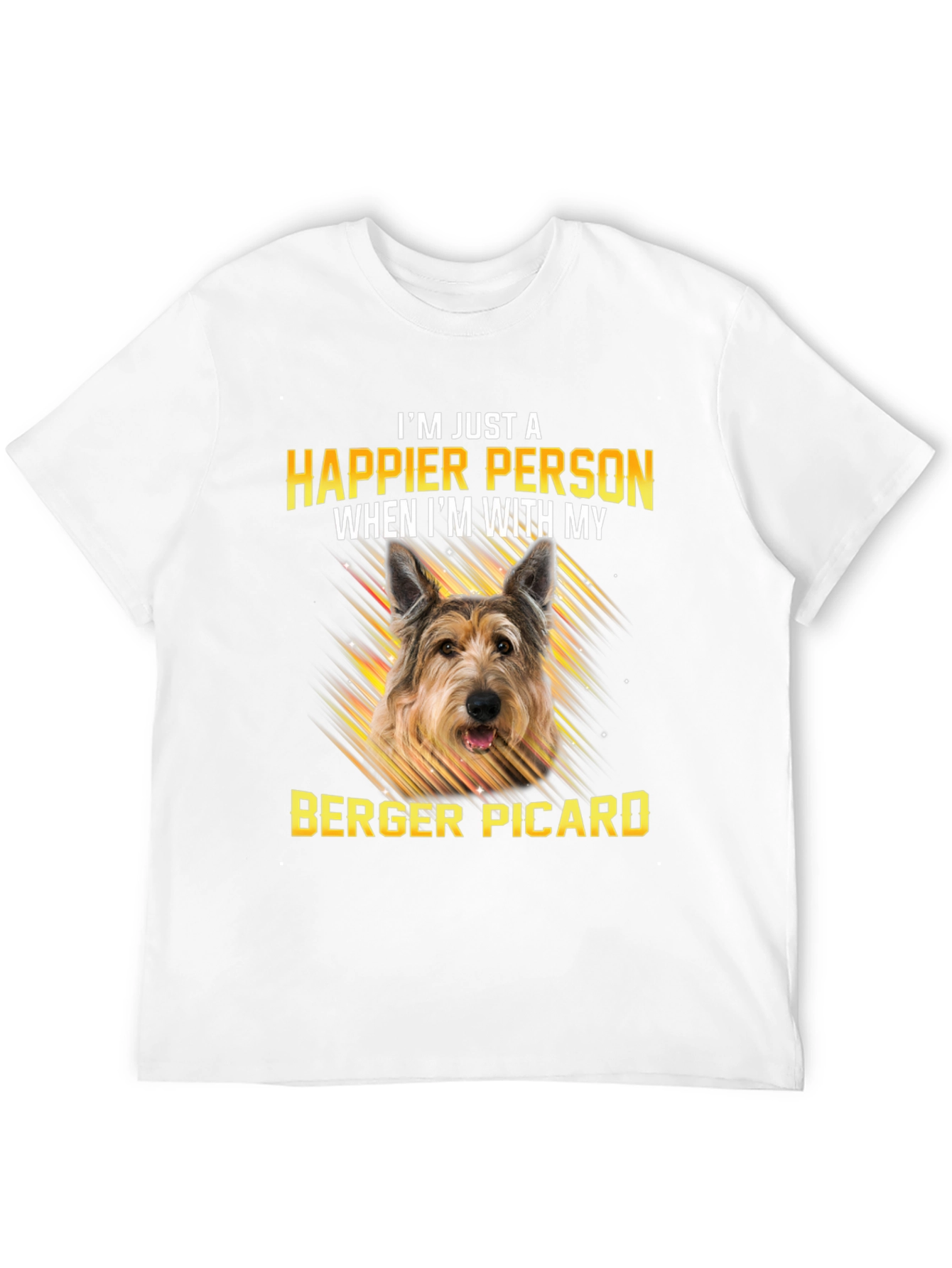 Berger Picard Happier With My Dog T-Shirt – Dog Lover Tee