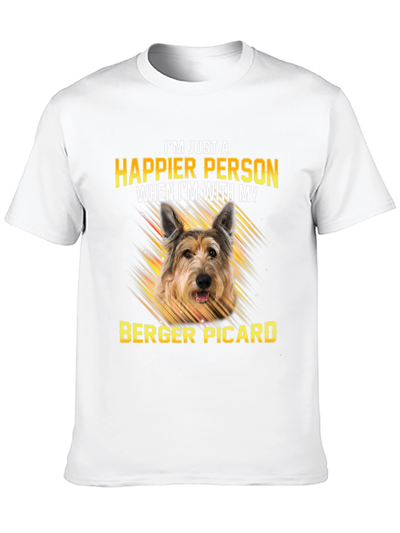 Berger Picard Happier With My Dog T-Shirt – Dog Lover Tee
