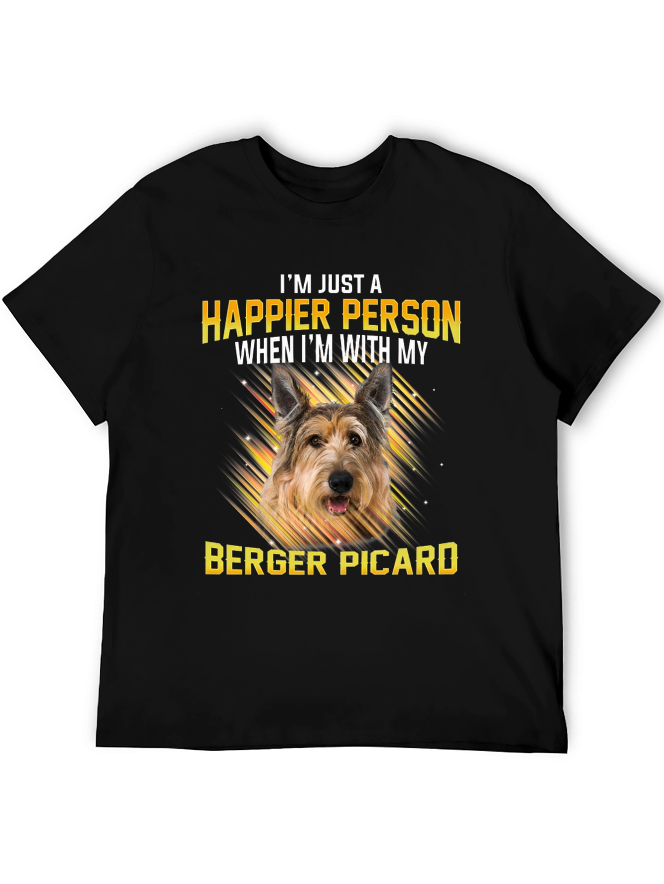 Berger Picard Happier With My Dog T-Shirt – Dog Lover Tee