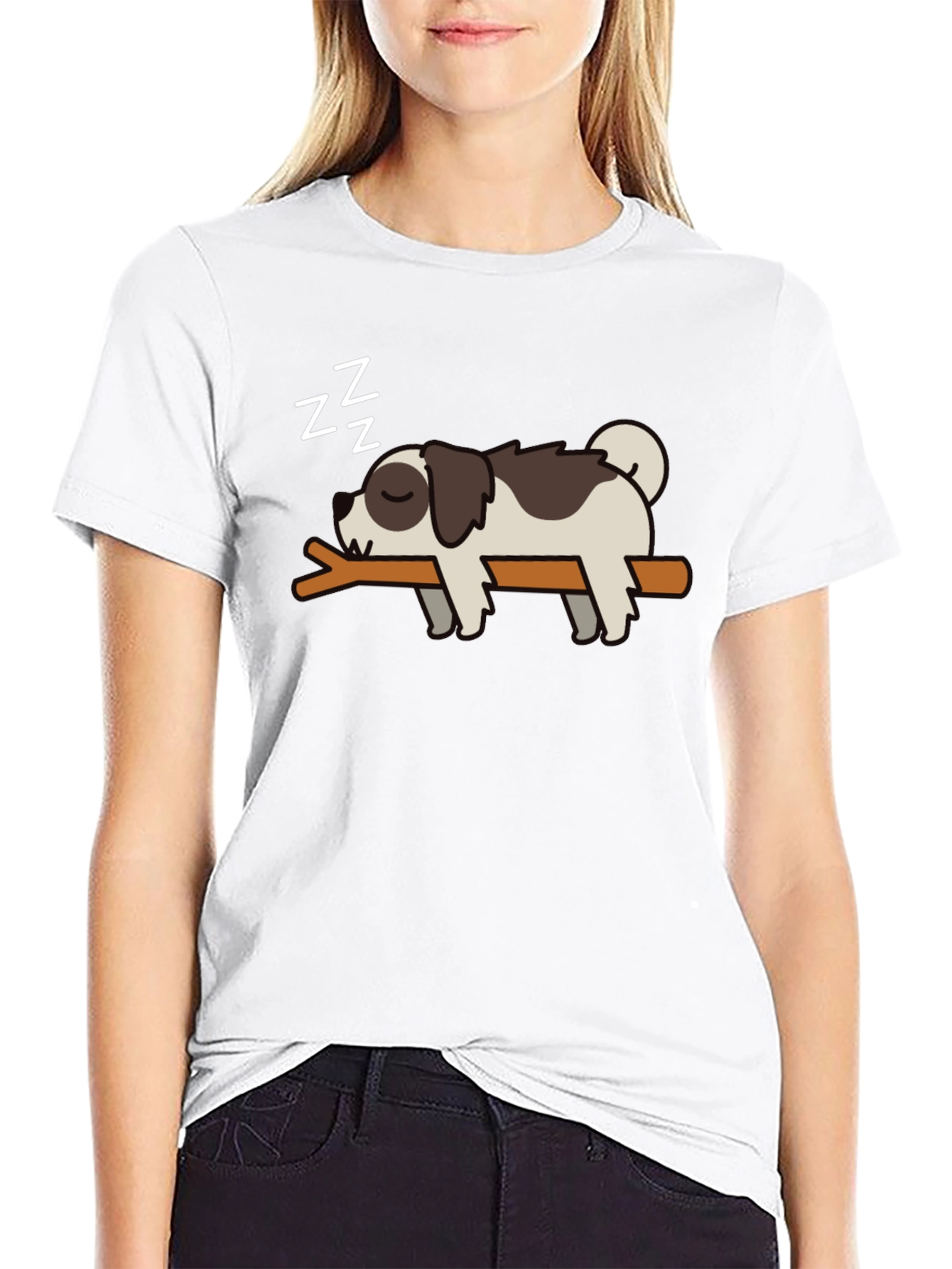 Cute Sleeping Dog T-Shirt | Funny Dog Lover Tee | Adorable Dog Graphic Shirt | Dog Lover Gift | Free Shipping $50+