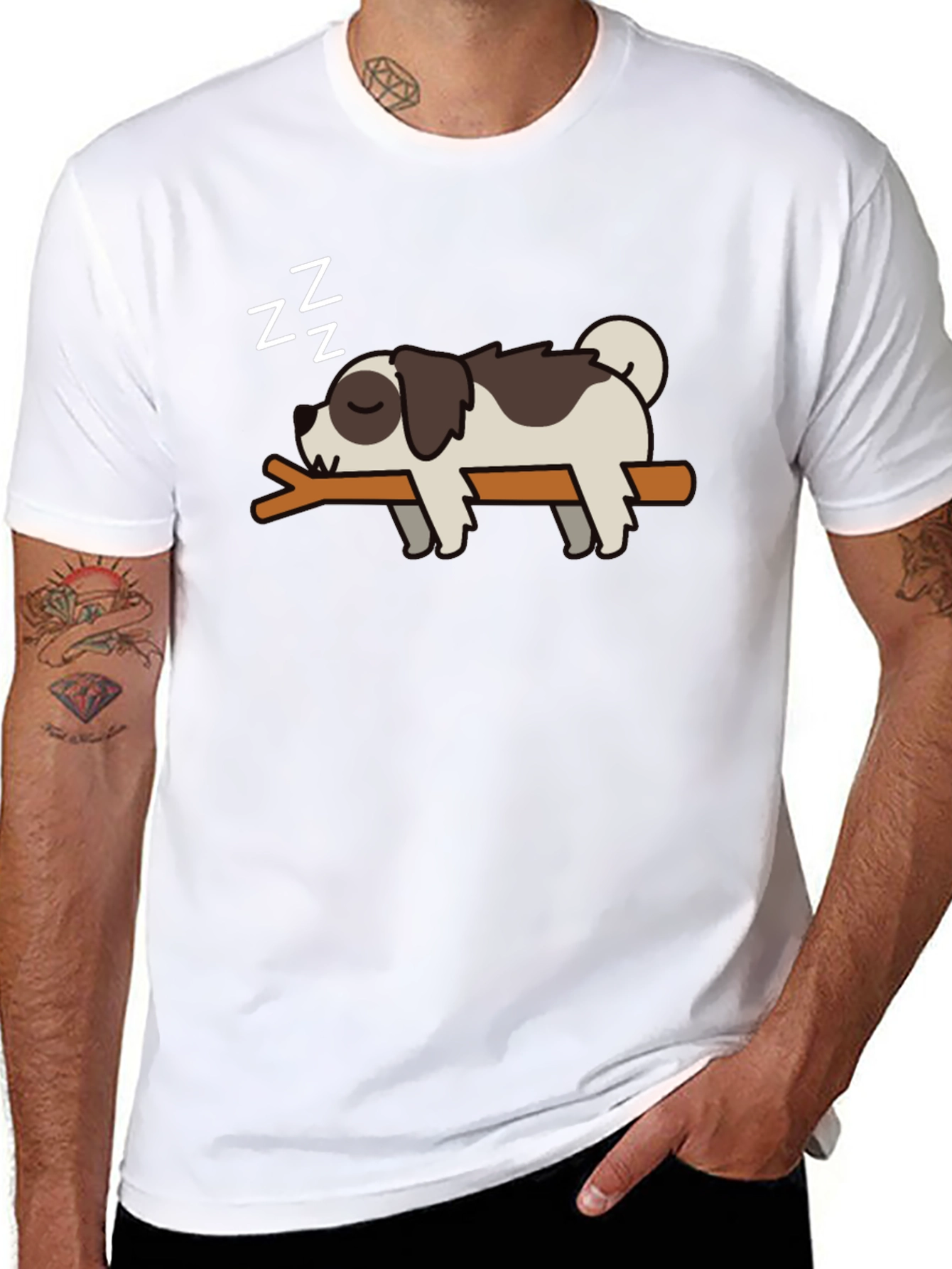 Cute Sleeping Dog T-Shirt | Funny Dog Lover Tee | Adorable Dog Graphic Shirt | Dog Lover Gift | Free Shipping $50+