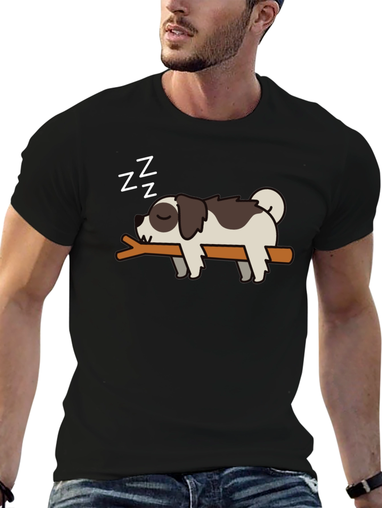 Cute Sleeping Dog T-Shirt | Funny Dog Lover Tee | Adorable Dog Graphic Shirt | Dog Lover Gift | Free Shipping $50+