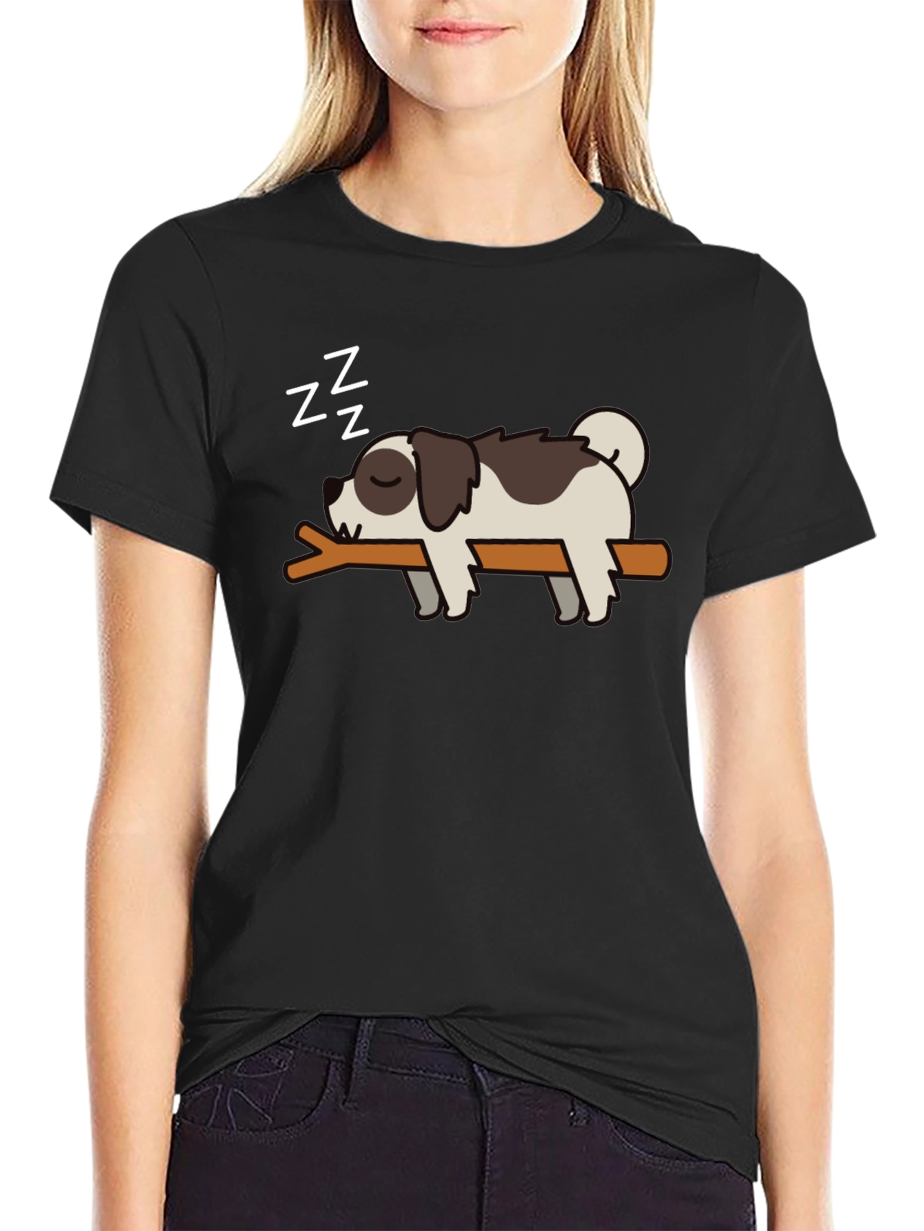 Cute Sleeping Dog T-Shirt | Funny Dog Lover Tee | Adorable Dog Graphic Shirt | Dog Lover Gift | Free Shipping $50+
