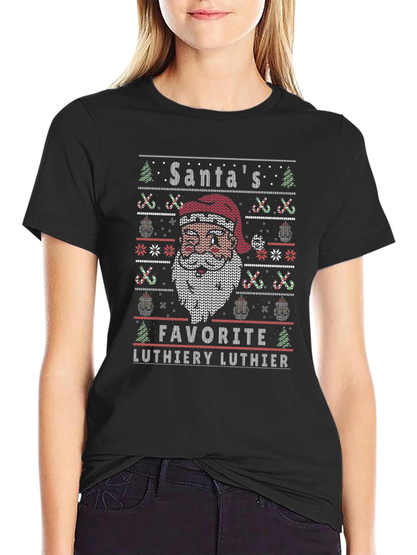 Santas Favorite Luthier Ugly Christmas Sweater T-Shirt