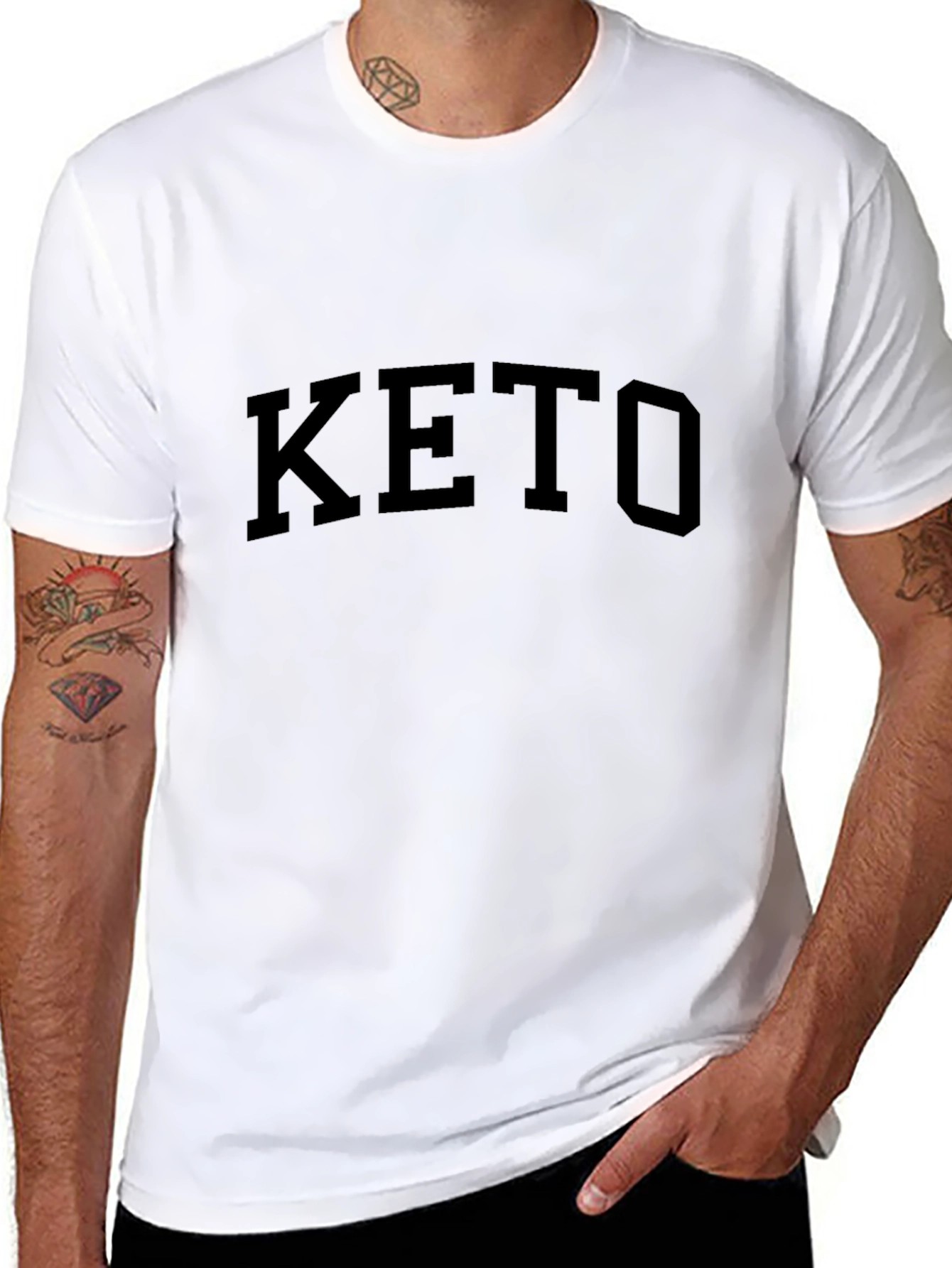 KETO Graphic Print T-Shirt - Casual Black Tee