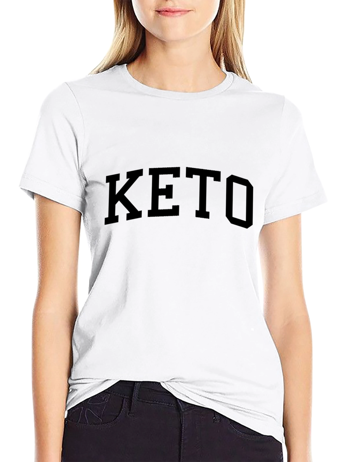 KETO Graphic Print T-Shirt - Casual Black Tee