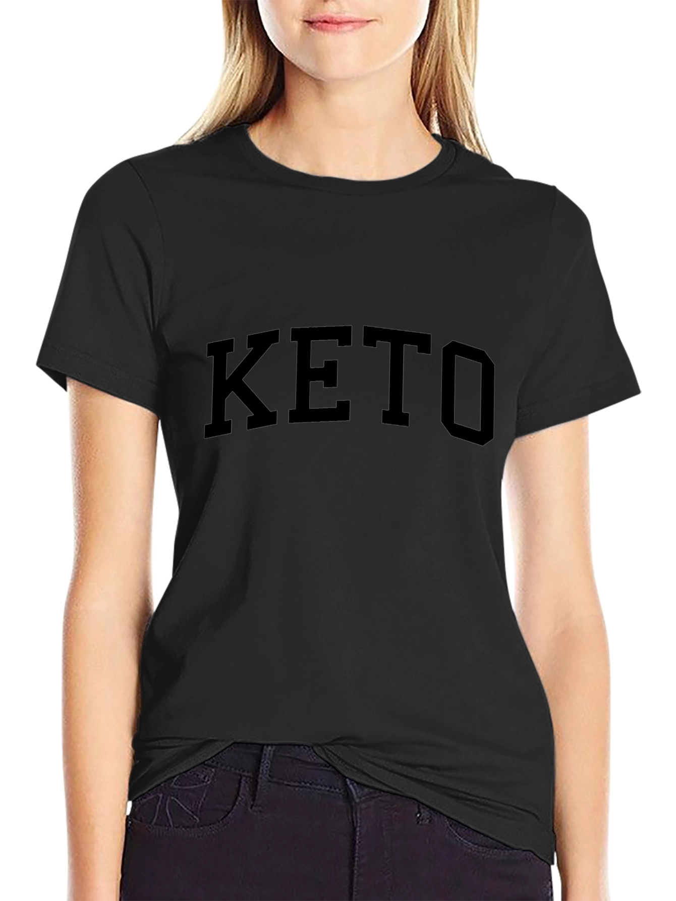 KETO Graphic Print T-Shirt - Casual Black Tee