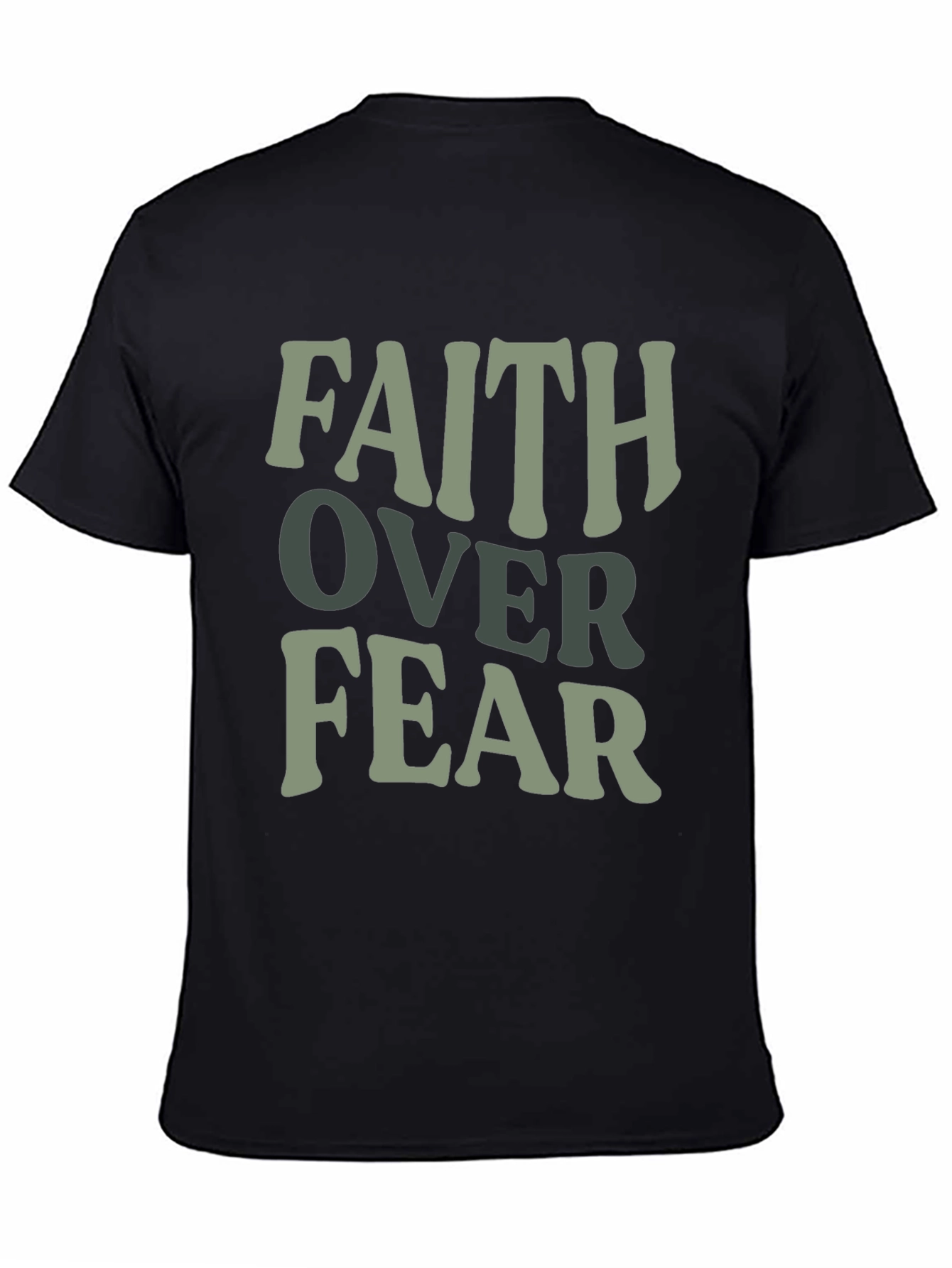 Faith Over Fear Graphic T-Shirt - Mens Black Tee