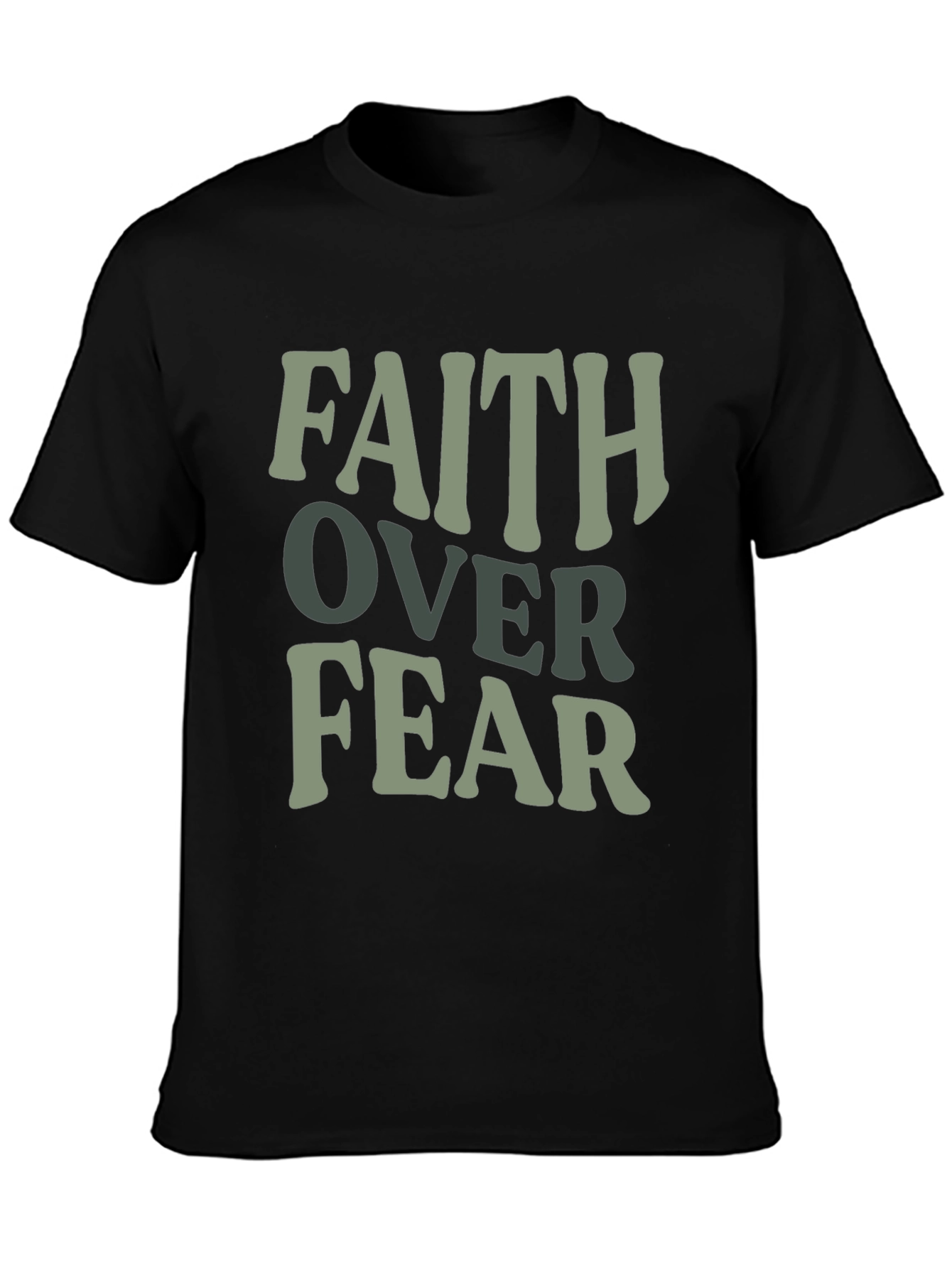Faith Over Fear Graphic T-Shirt - Mens Black Tee