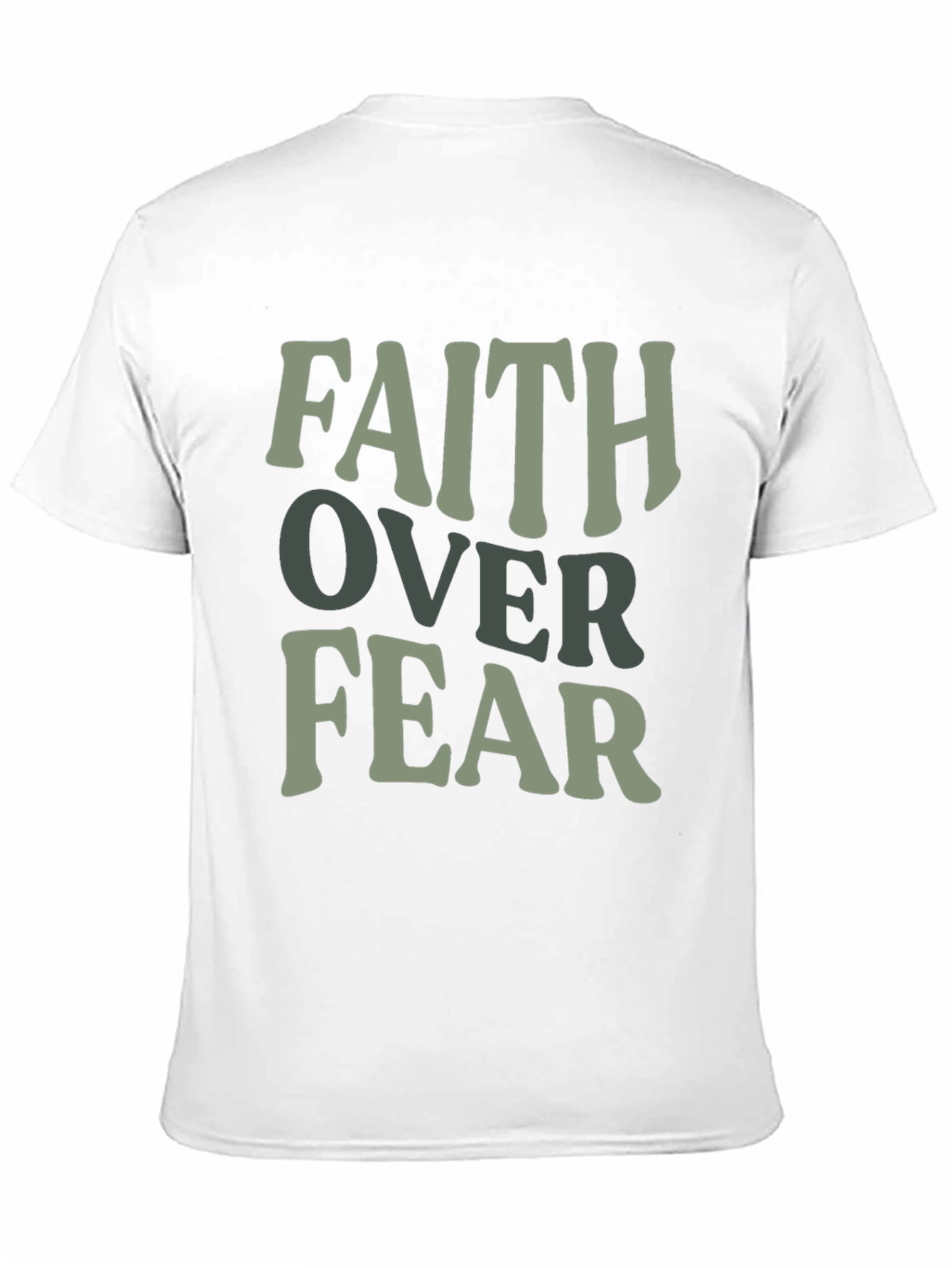 Faith Over Fear Graphic T-Shirt - Mens Black Tee