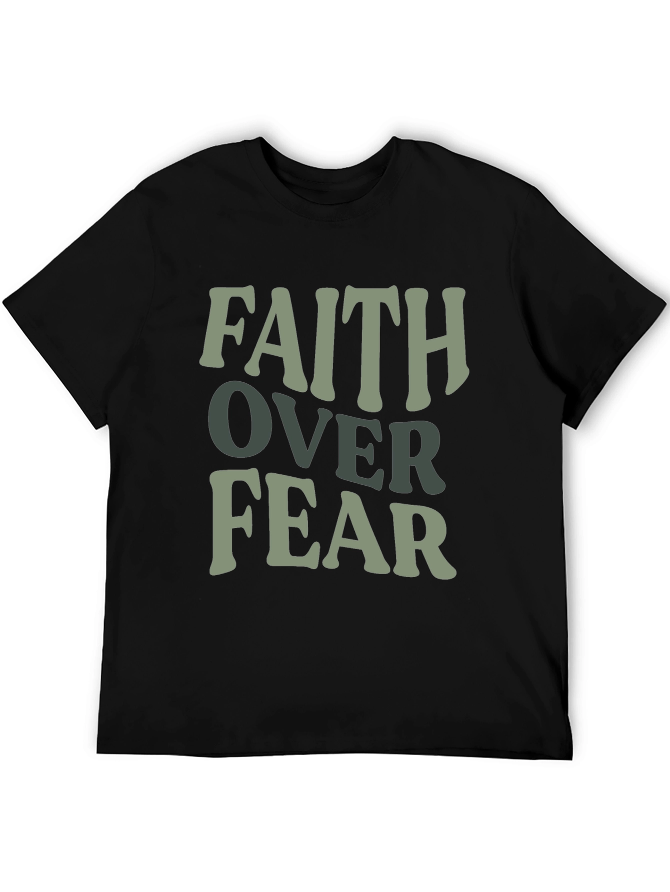 Faith Over Fear Graphic T-Shirt - Mens Black Tee