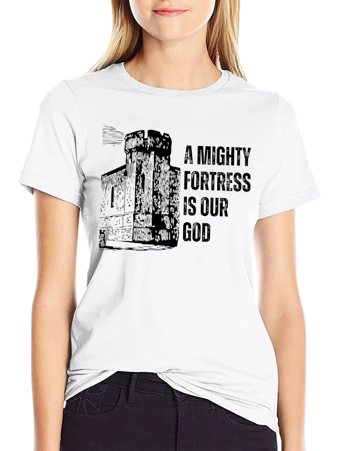 A Mighty Fortress is Our God Black T-Shirt