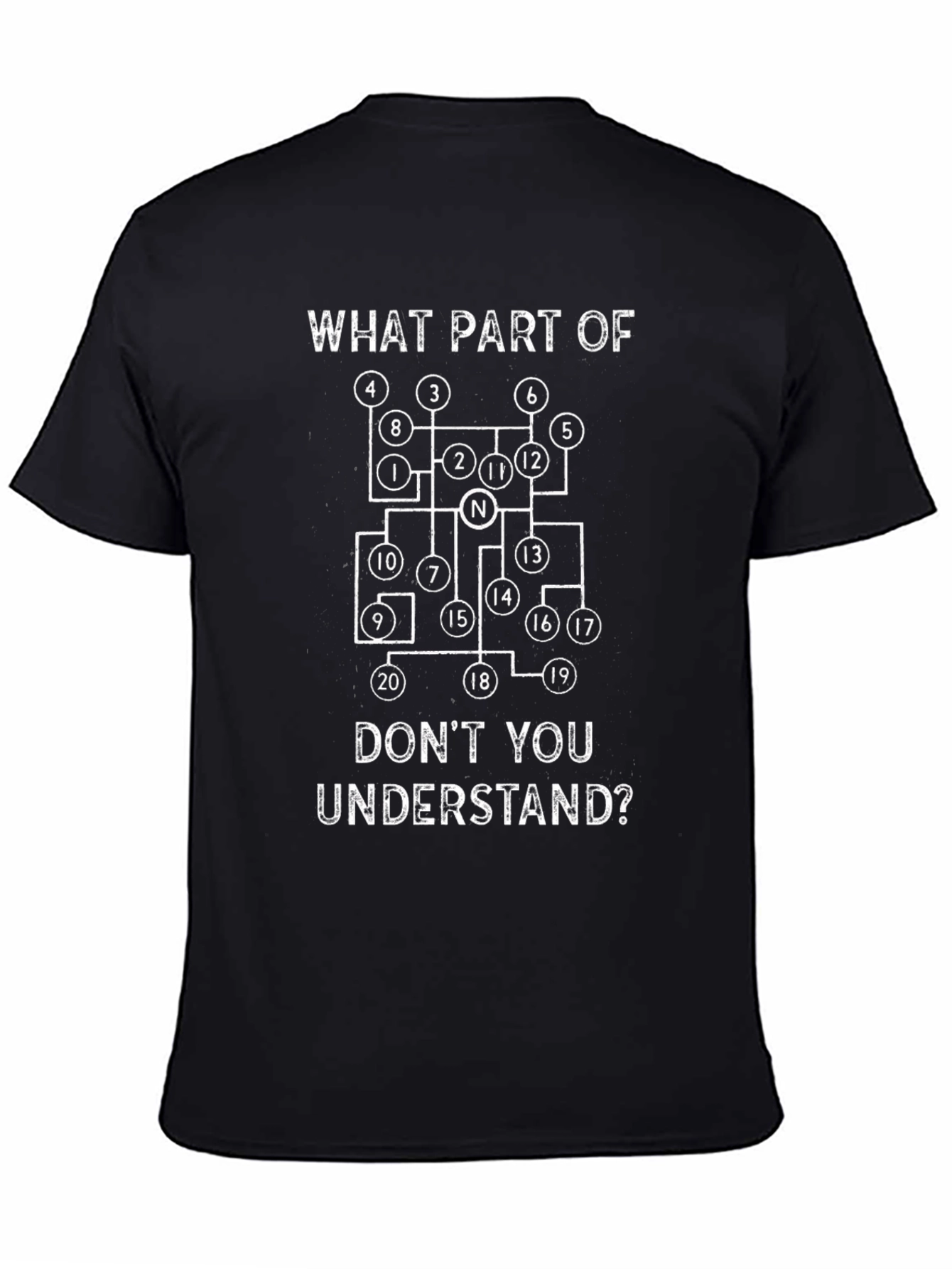 Trucker Gear Shift Pattern Humor T-Shirt