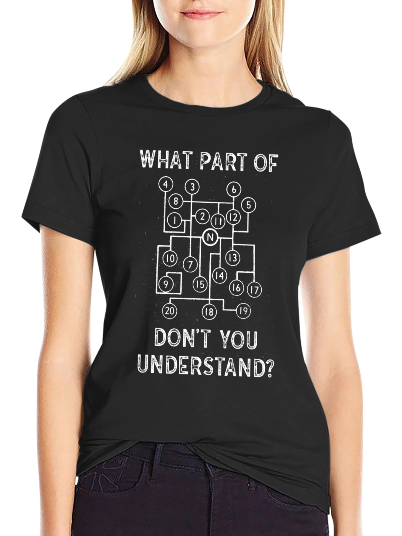 Trucker Gear Shift Pattern Humor T-Shirt