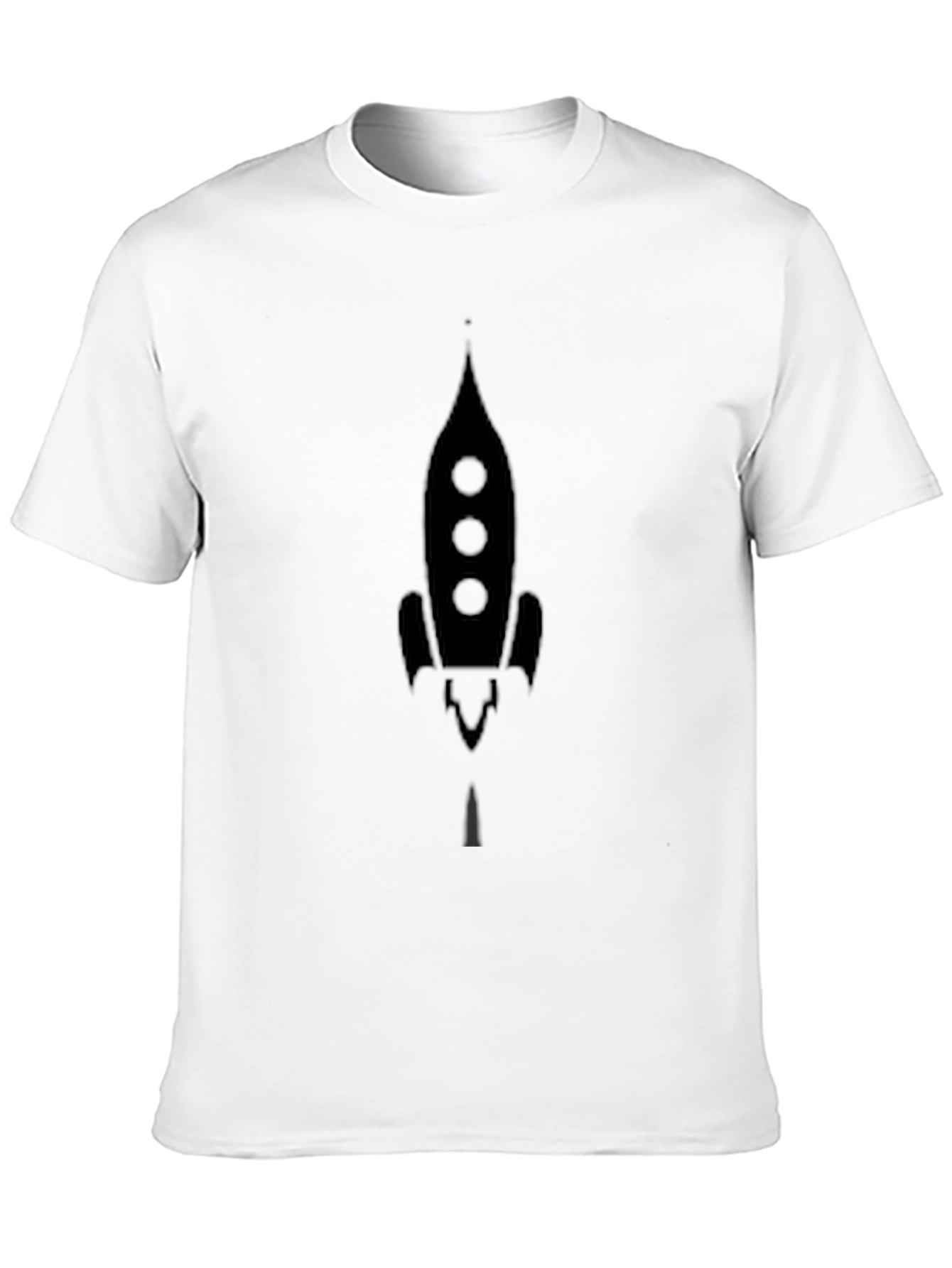 Rocket Graphic Black Tee - Blast Off in Style!