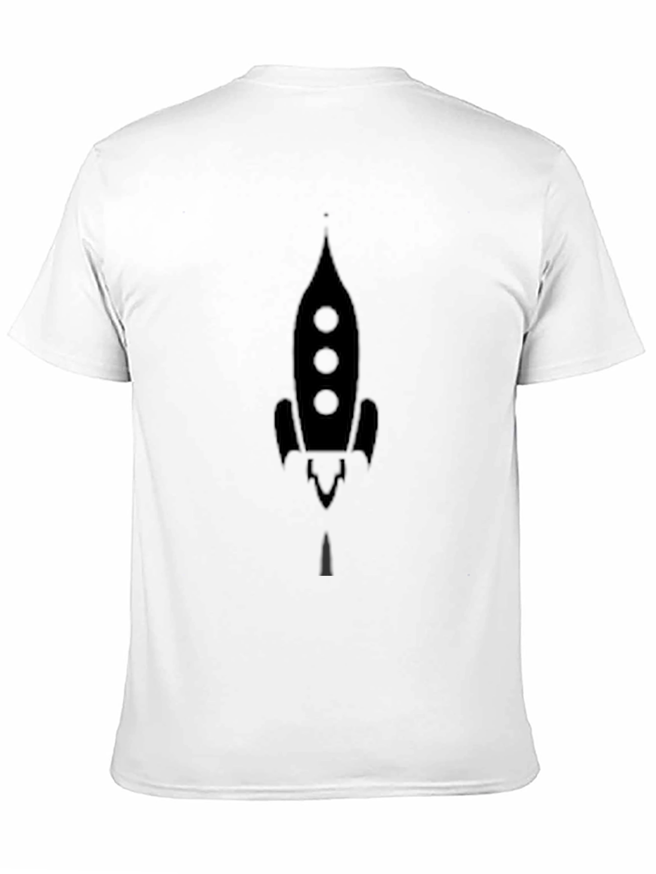 Rocket Graphic Black Tee - Blast Off in Style!