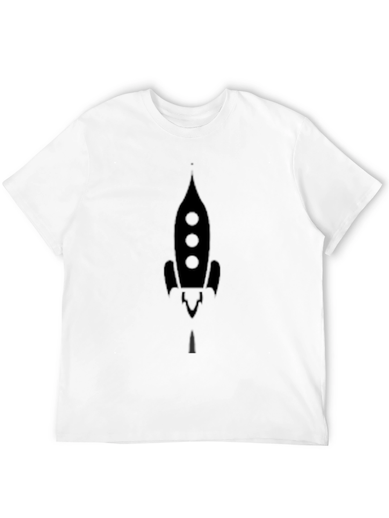 Rocket Graphic Black Tee - Blast Off in Style!