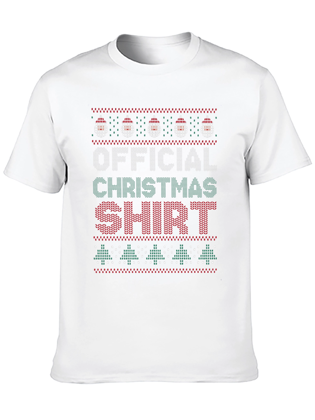 Ugly Christmas Sweater Knit Pattern T-Shirt