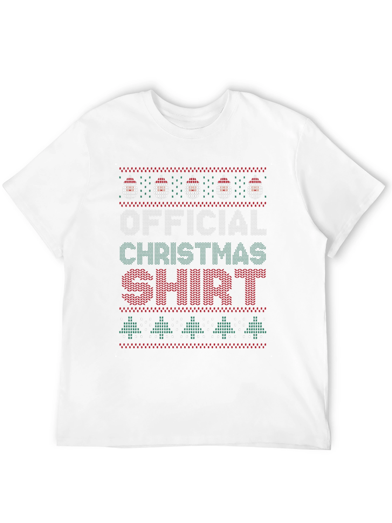 Ugly Christmas Sweater Knit Pattern T-Shirt