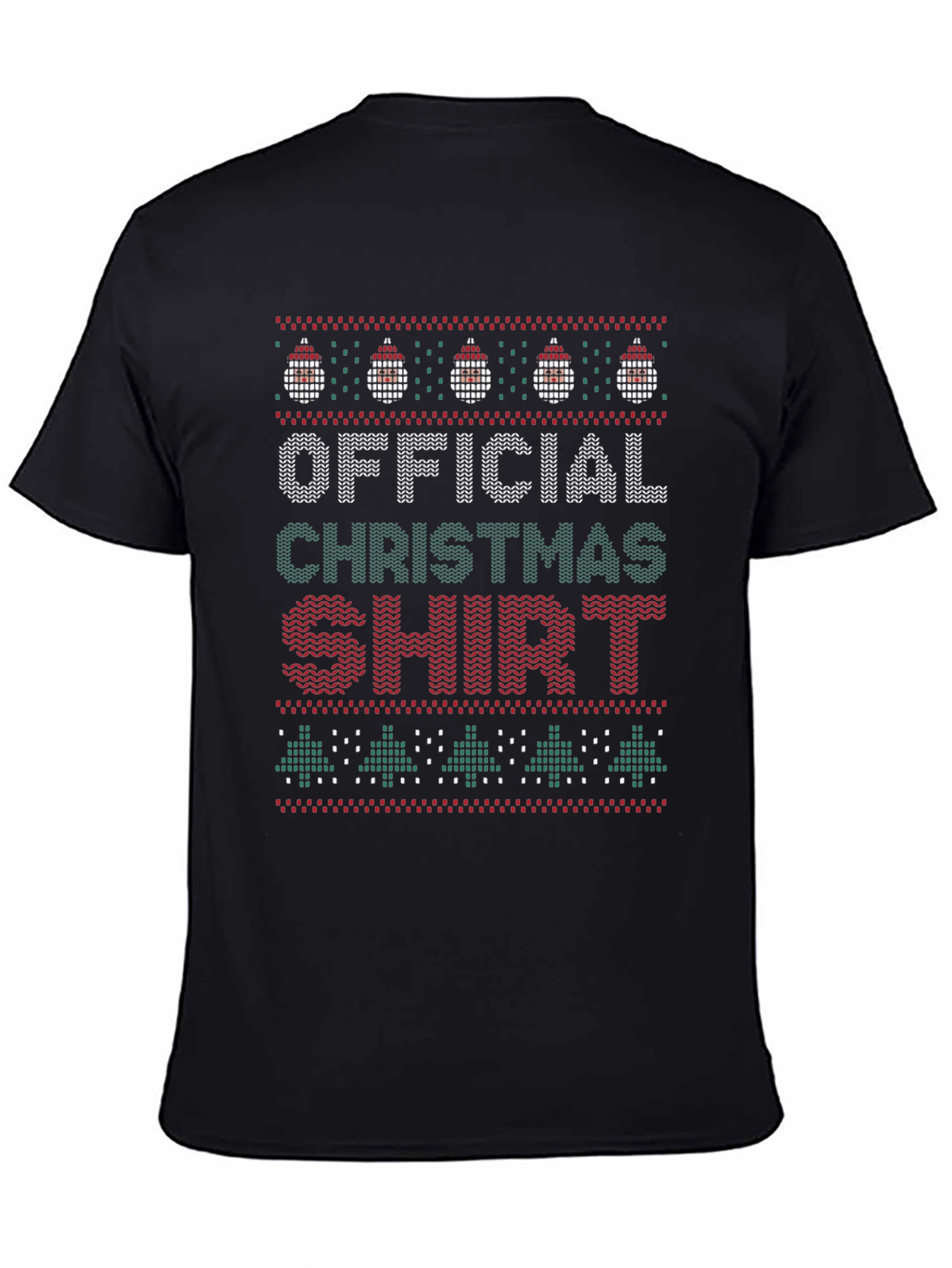 Ugly Christmas Sweater Knit Pattern T-Shirt