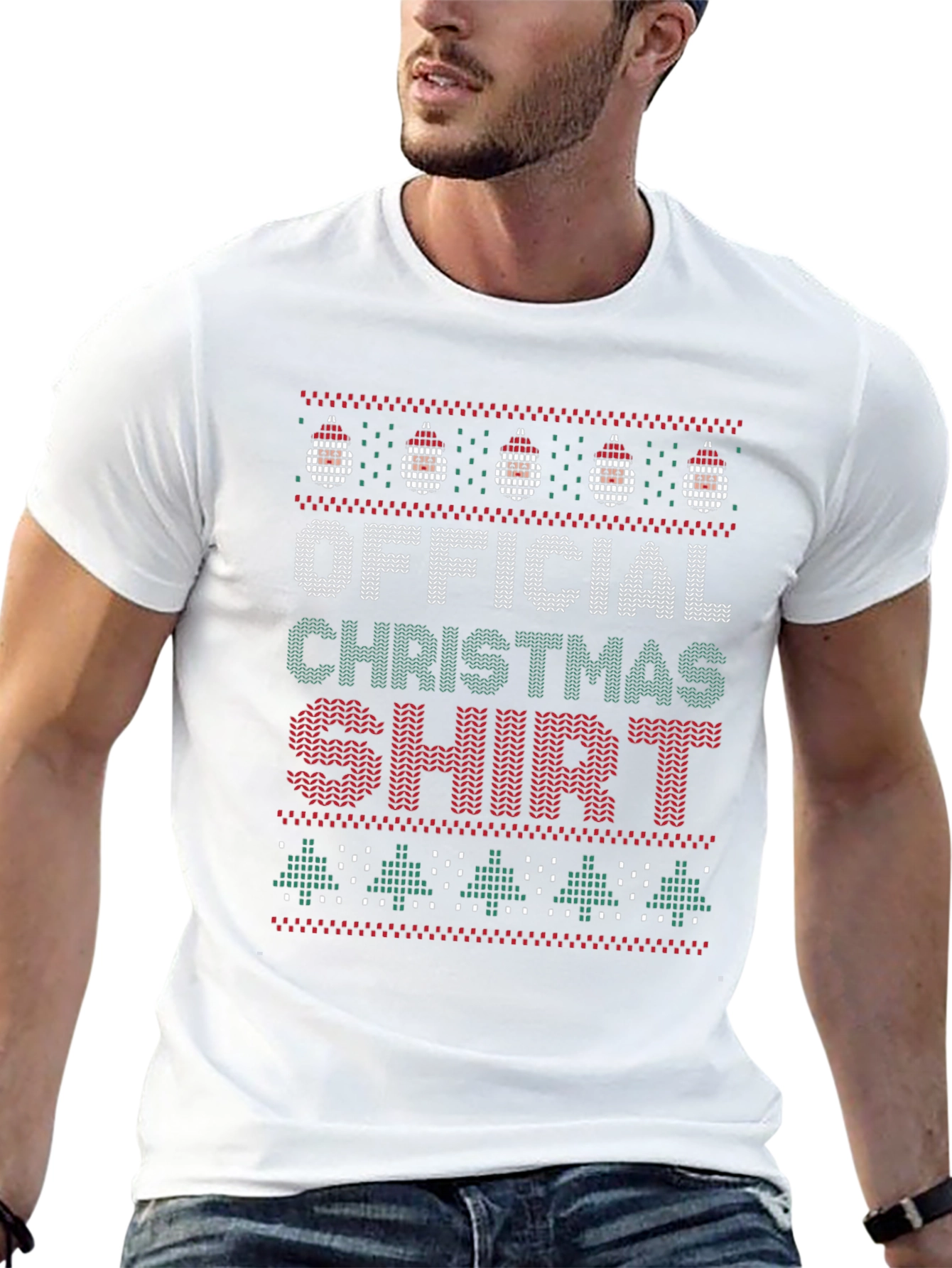 Ugly Christmas Sweater Knit Pattern T-Shirt