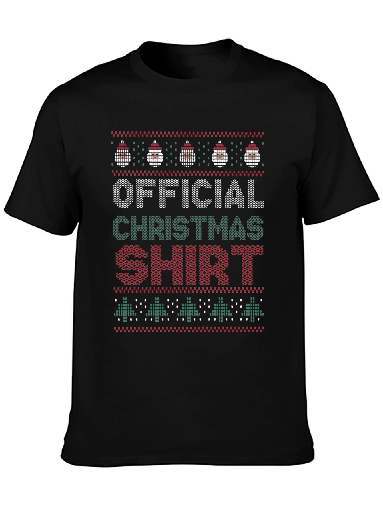 Ugly Christmas Sweater Knit Pattern T-Shirt
