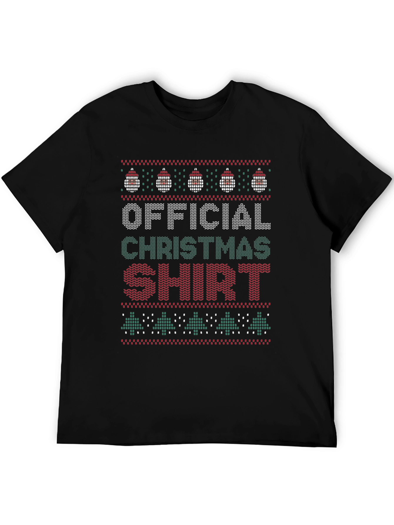 Ugly Christmas Sweater Knit Pattern T-Shirt