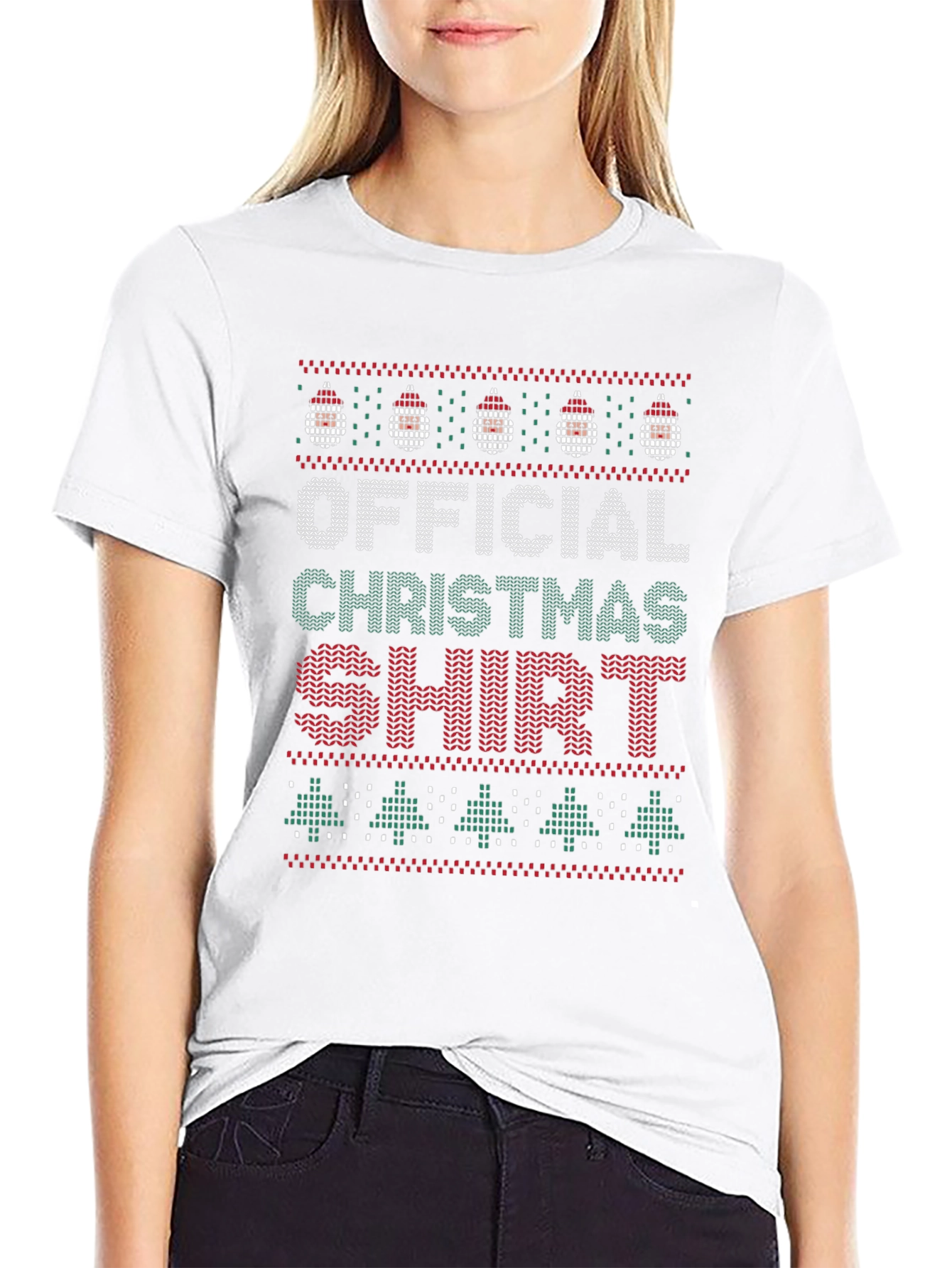 Ugly Christmas Sweater Knit Pattern T-Shirt