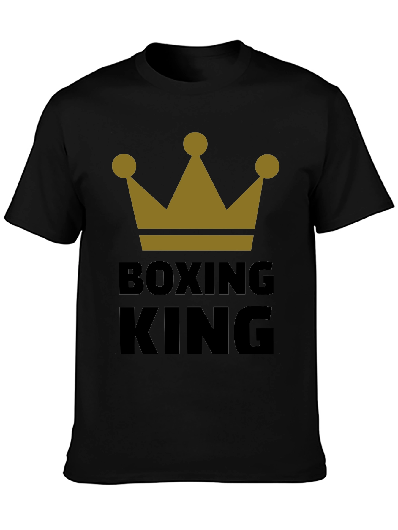 Boxing King Crown Graphic Tee - Black