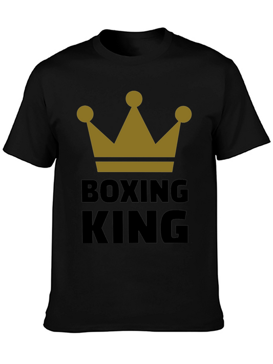 Boxing King Crown Graphic Tee - Black