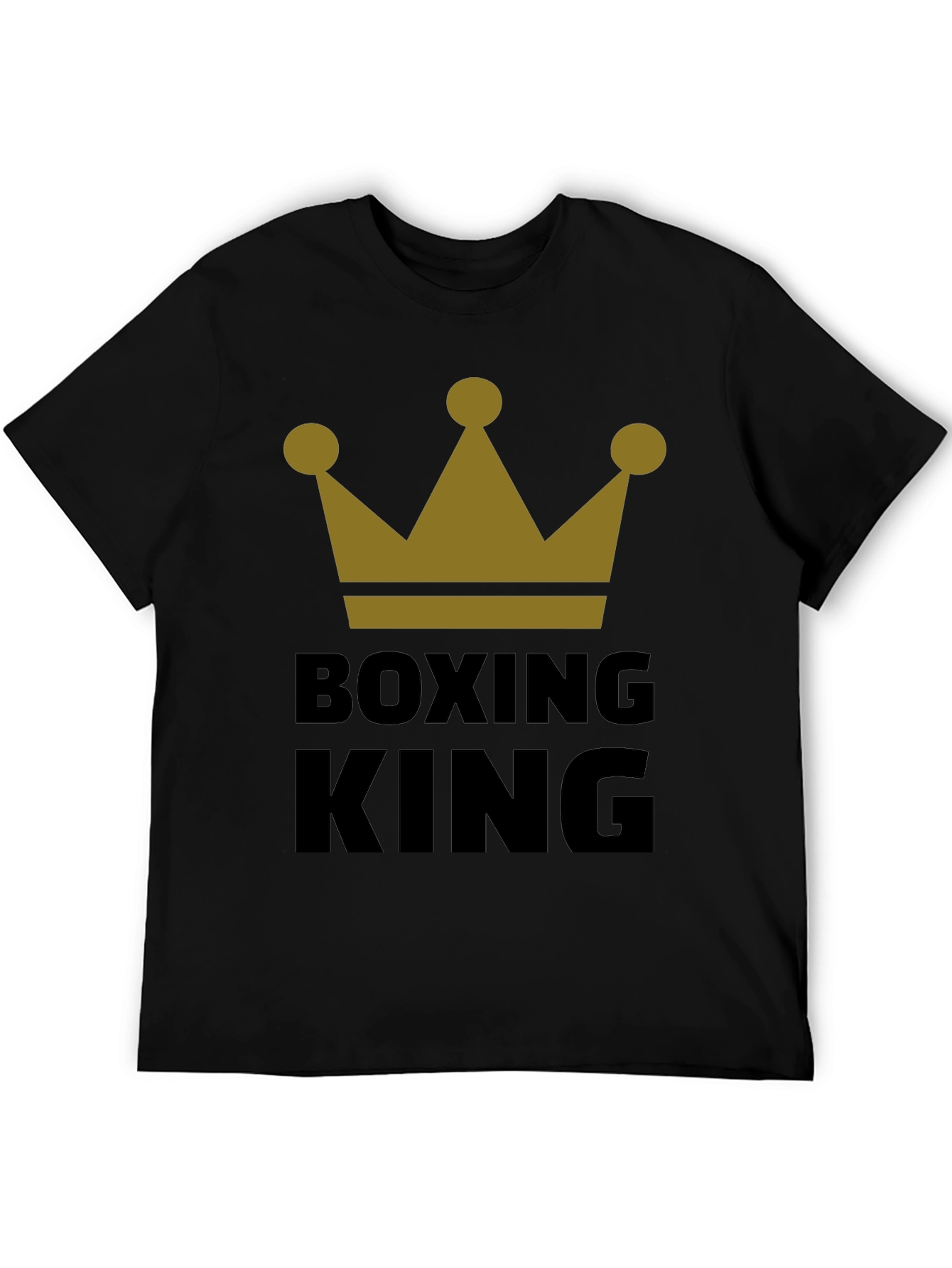Boxing King Crown Graphic Tee - Black