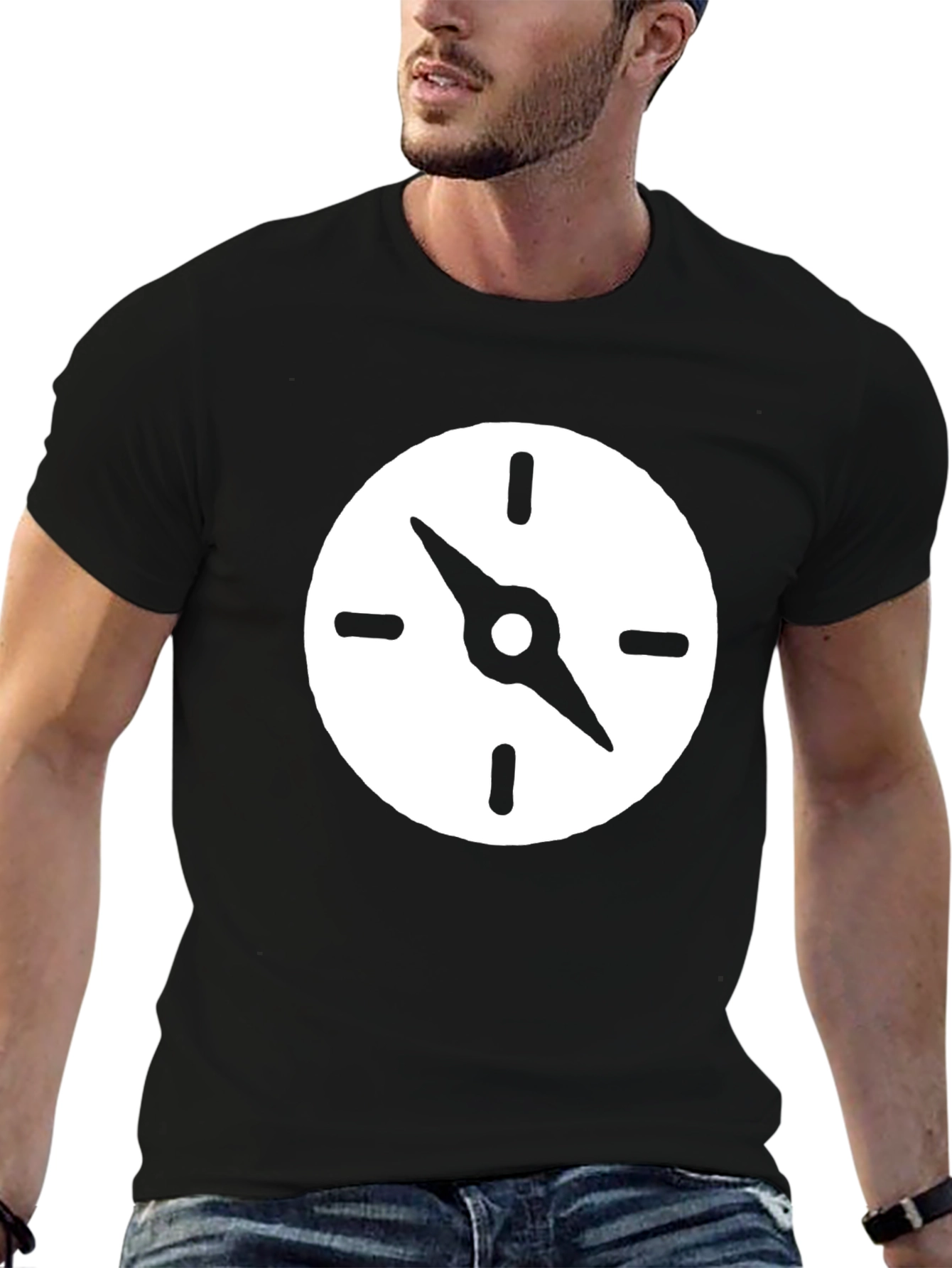 Compass Graphic Black T-Shirt - Adventure Ready