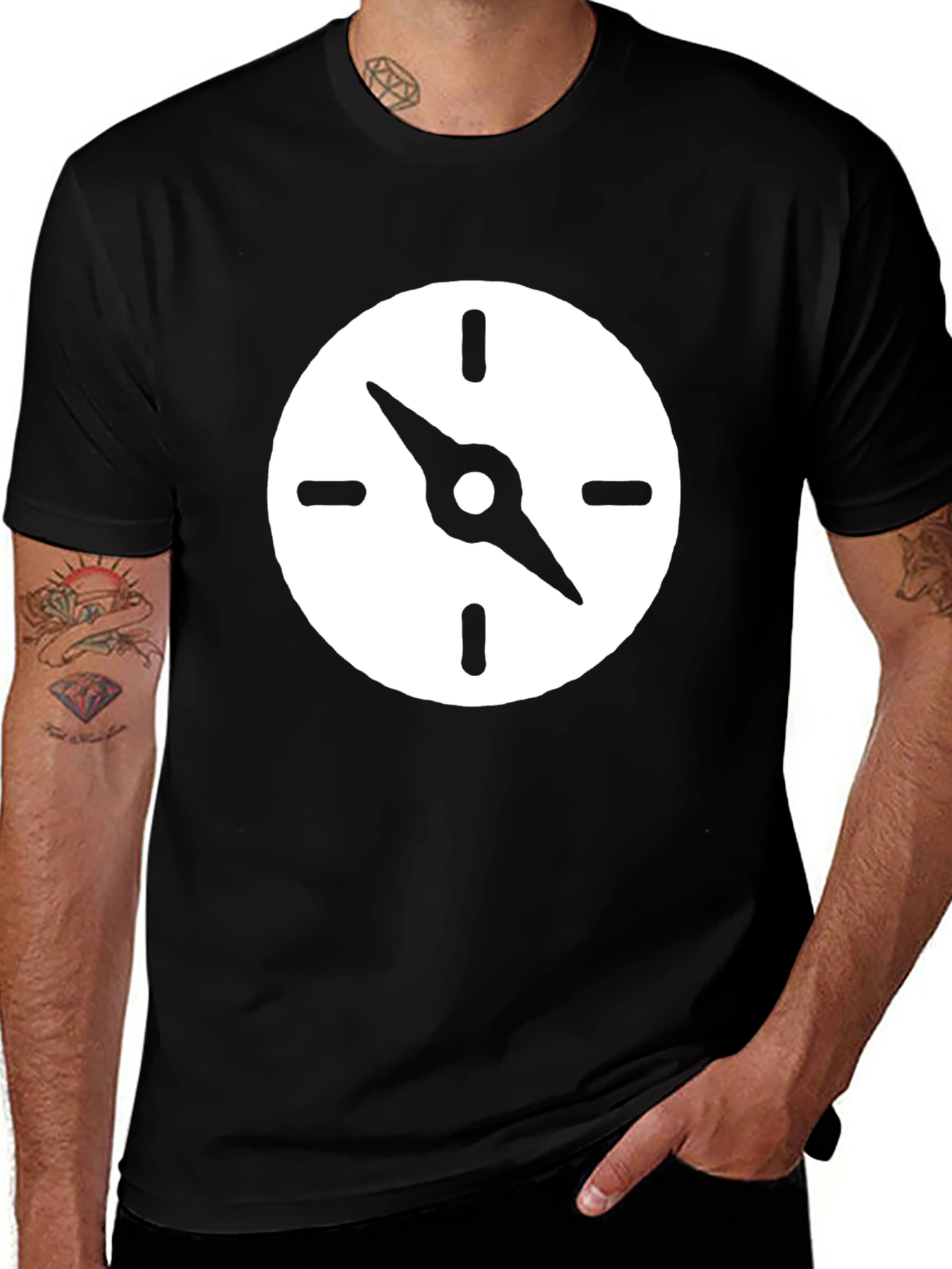 Compass Graphic Black T-Shirt - Adventure Ready
