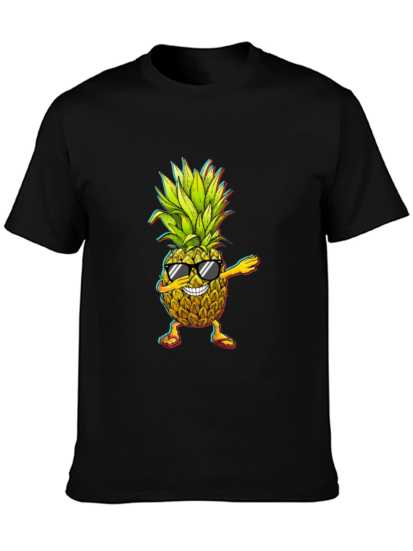 Dabbing Pineapple Graphic Tee - Cool Fruit Design!