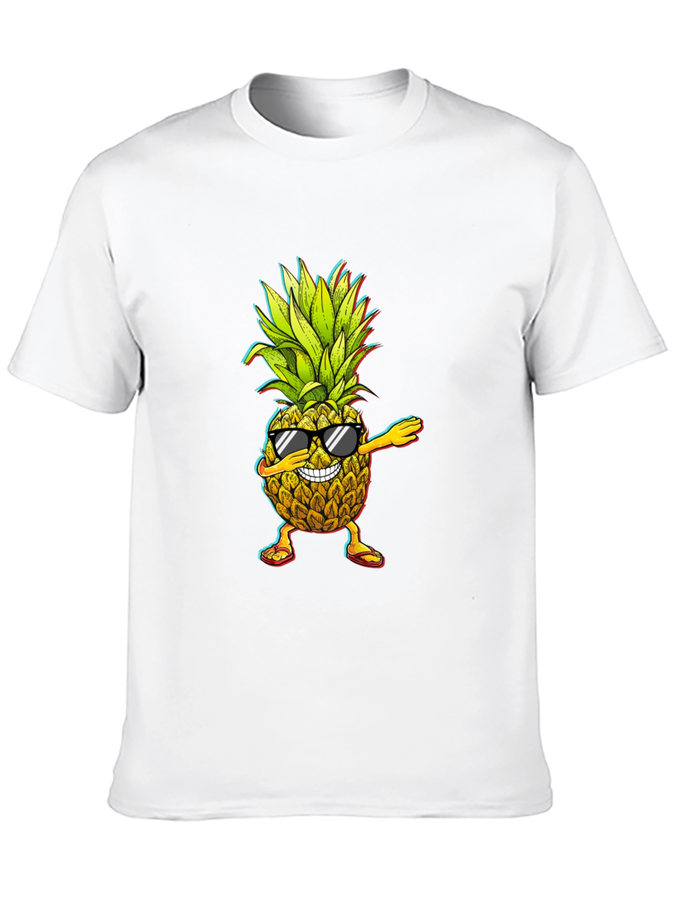 Dabbing Pineapple Graphic Tee - Cool Fruit Design!