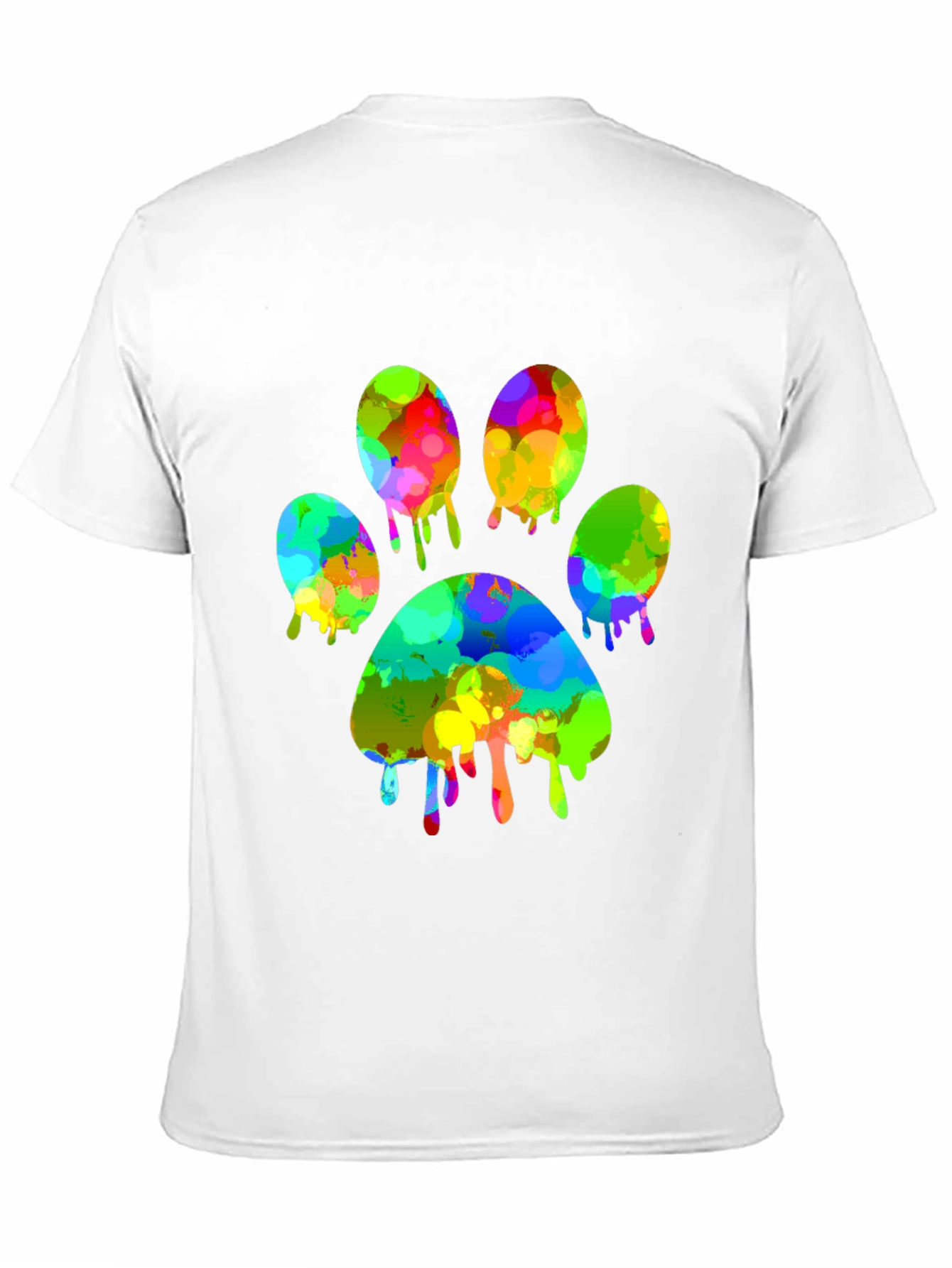 Colorful Paw Print T-Shirt