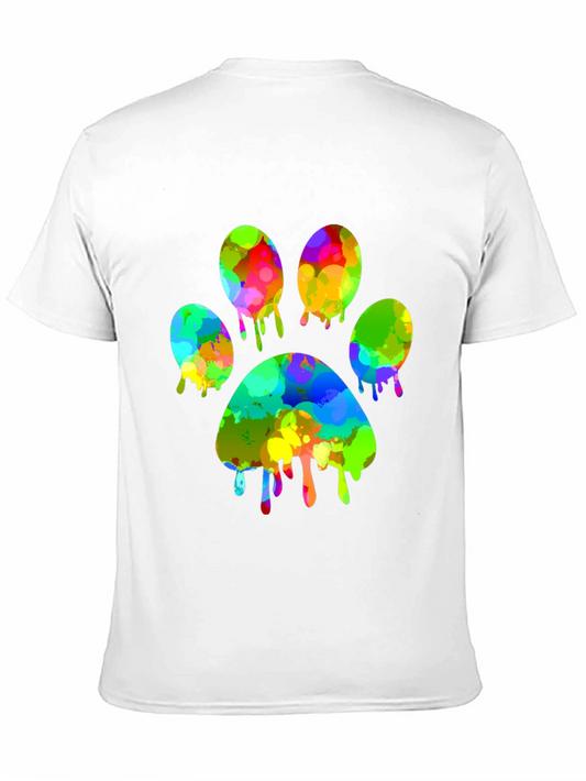 Colorful Paw Print T-Shirt