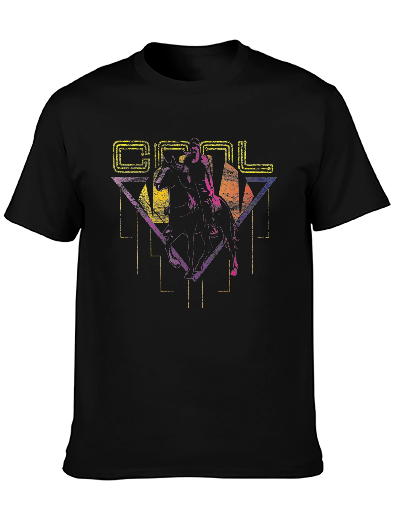 Retro Cool Horse Rider Graphic Tee
