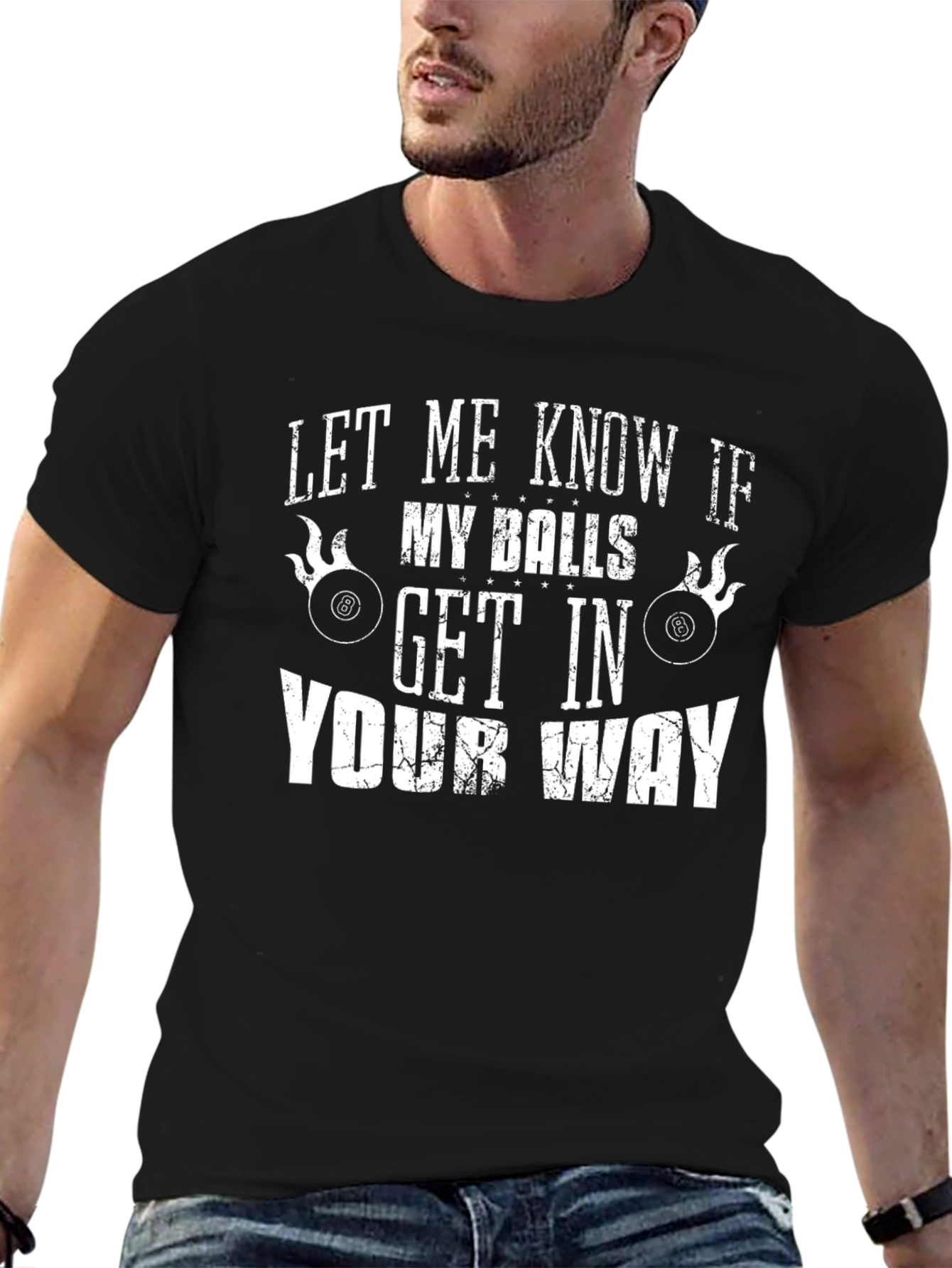 Funny Billiards Balls Graphic T-Shirt