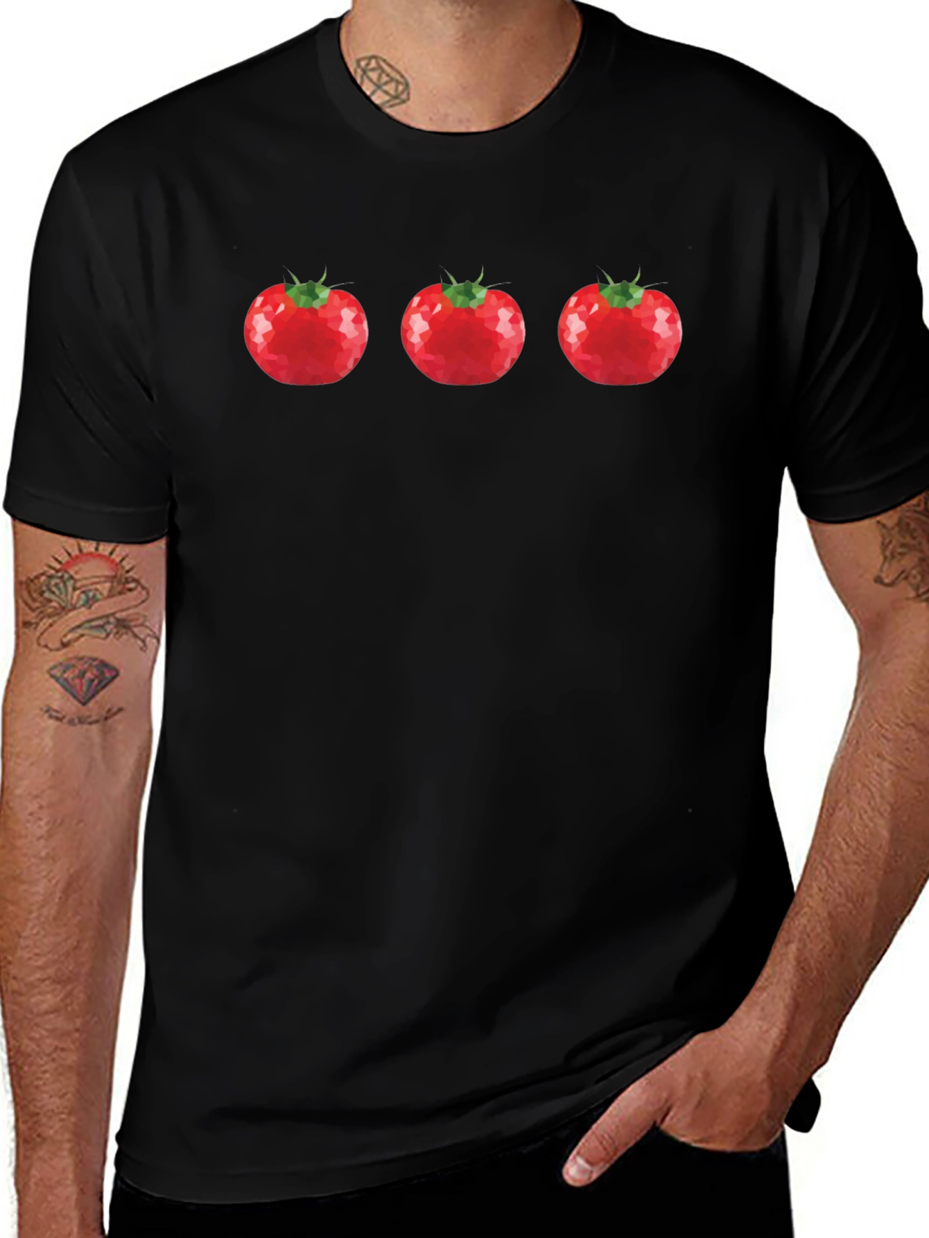 Tomato Trio Graphic Tee - Black