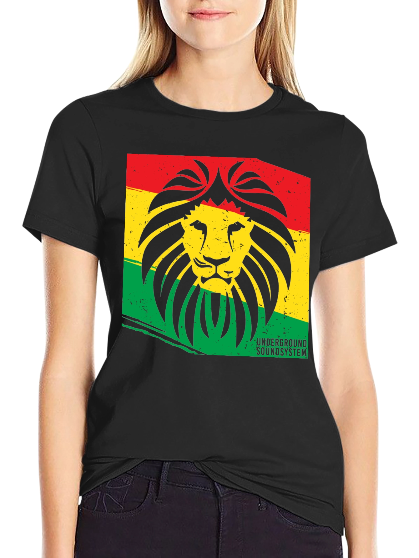 Rasta Lion Graphic T-Shirt - Underground Soundsystem Tee