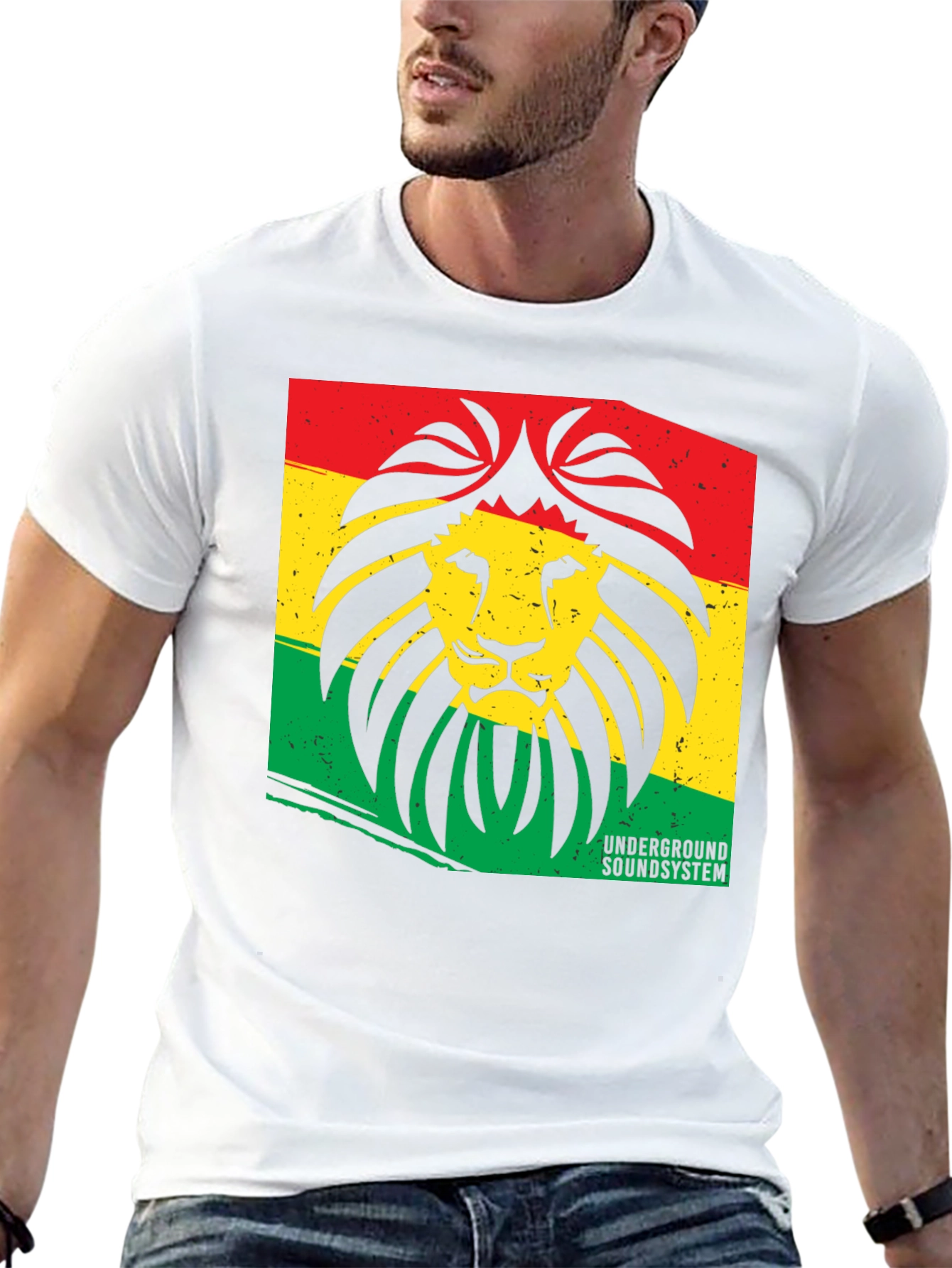 Rasta Lion Graphic T-Shirt - Underground Soundsystem Tee