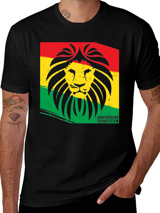 Rasta Lion Graphic T-Shirt - Underground Soundsystem Tee
