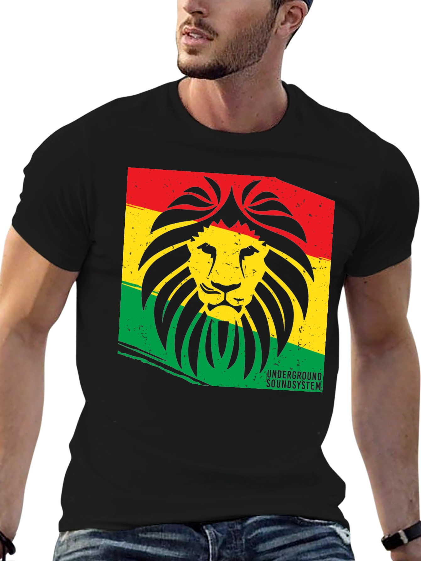 Rasta Lion Graphic T-Shirt - Underground Soundsystem Tee